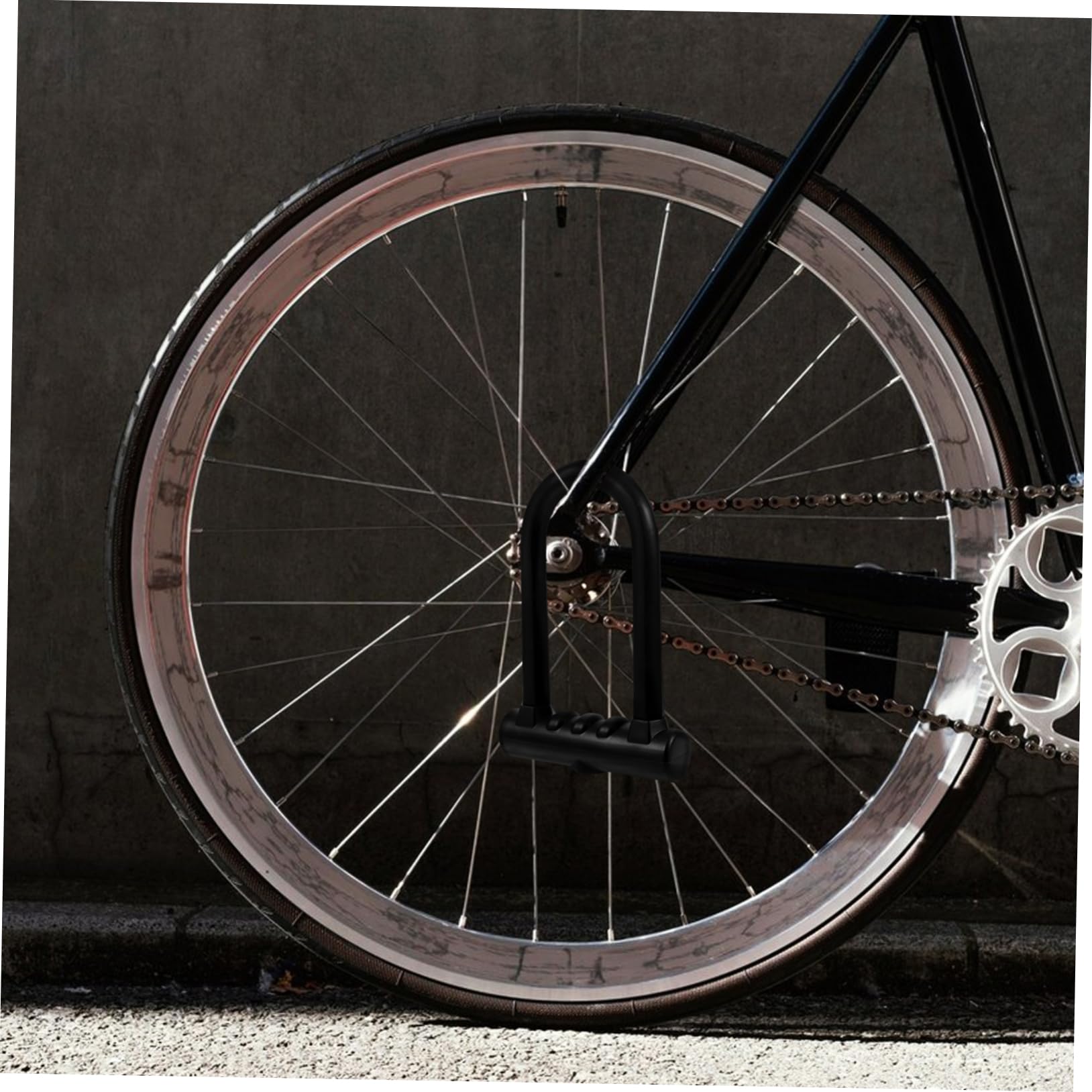 Mikinona Antivol U pour Vélo en Silicone et Fer Noir, Haute Résistance Protection Fiable, Design Élégant, pour Antivol de Moto et Vélo Électrique
