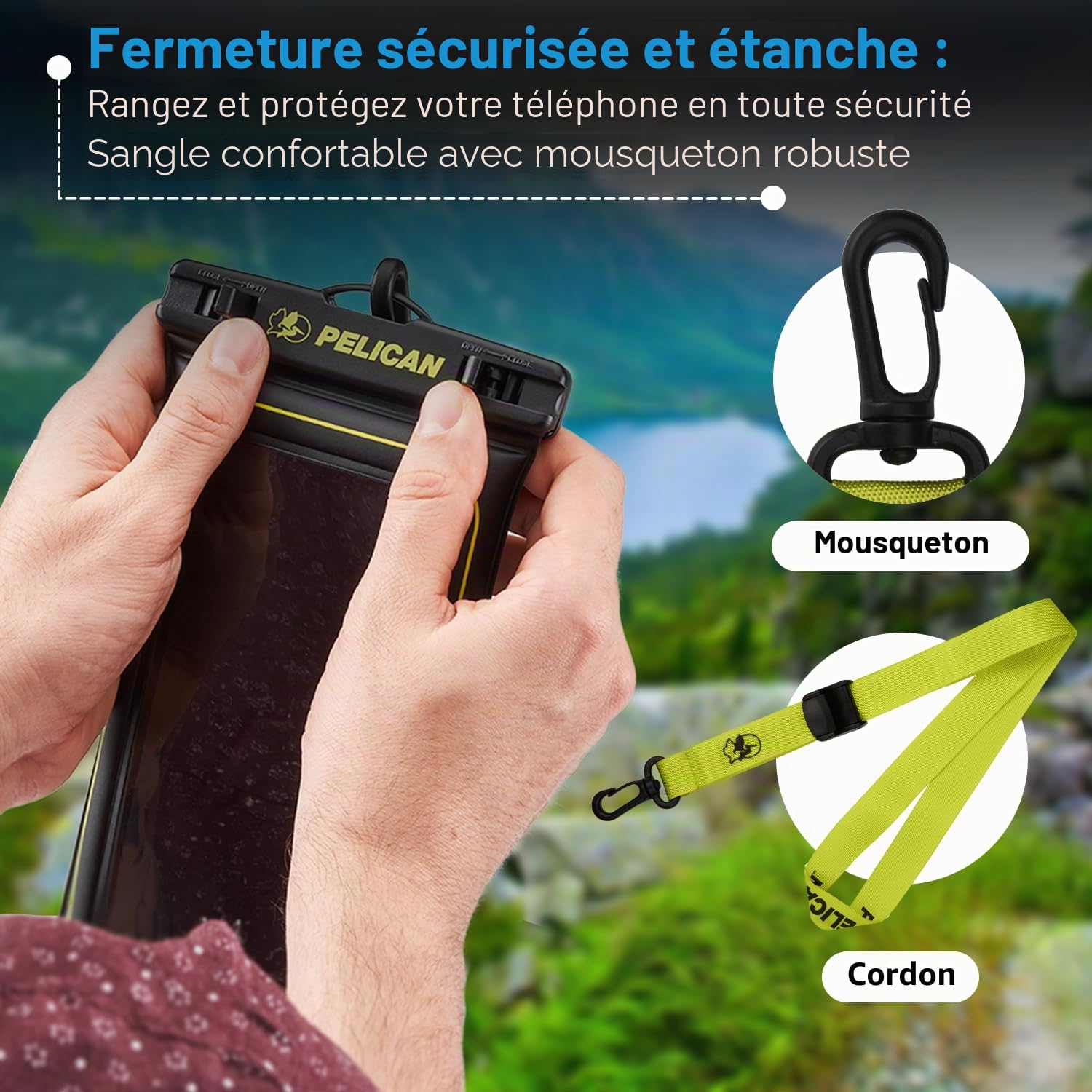 Pelican - Pochette pour téléphone Portable étanche - Noir