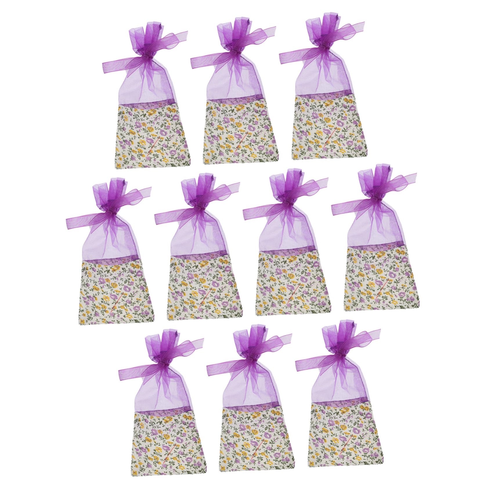 OFFSCH 10pcs Lavender Sachet Bags Organza Drawstring Pouches for Closet Fresheners and Wedding Party Favors Stylish Spacious and Versatile Storage for Dried Flowers