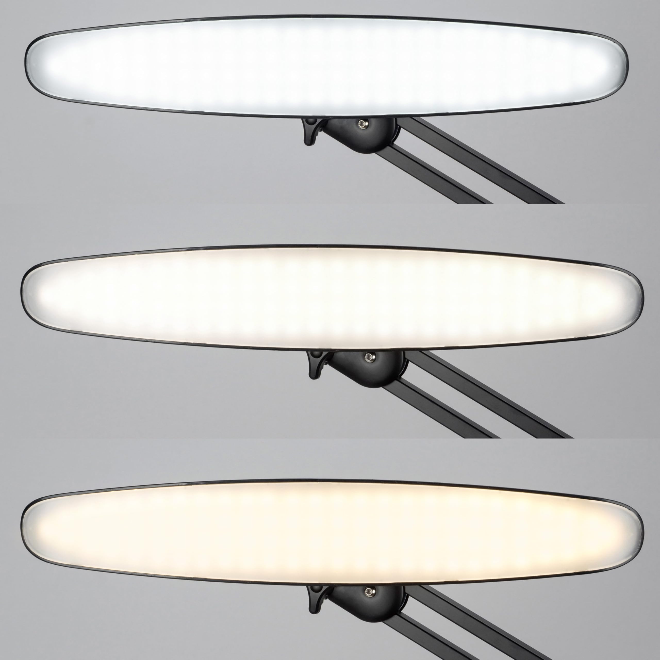 SEMPLIX LED Arbeitslampe 182 LED/Lichtfarbe einstellbar/dimmbar/Tischklemme (schwarz)