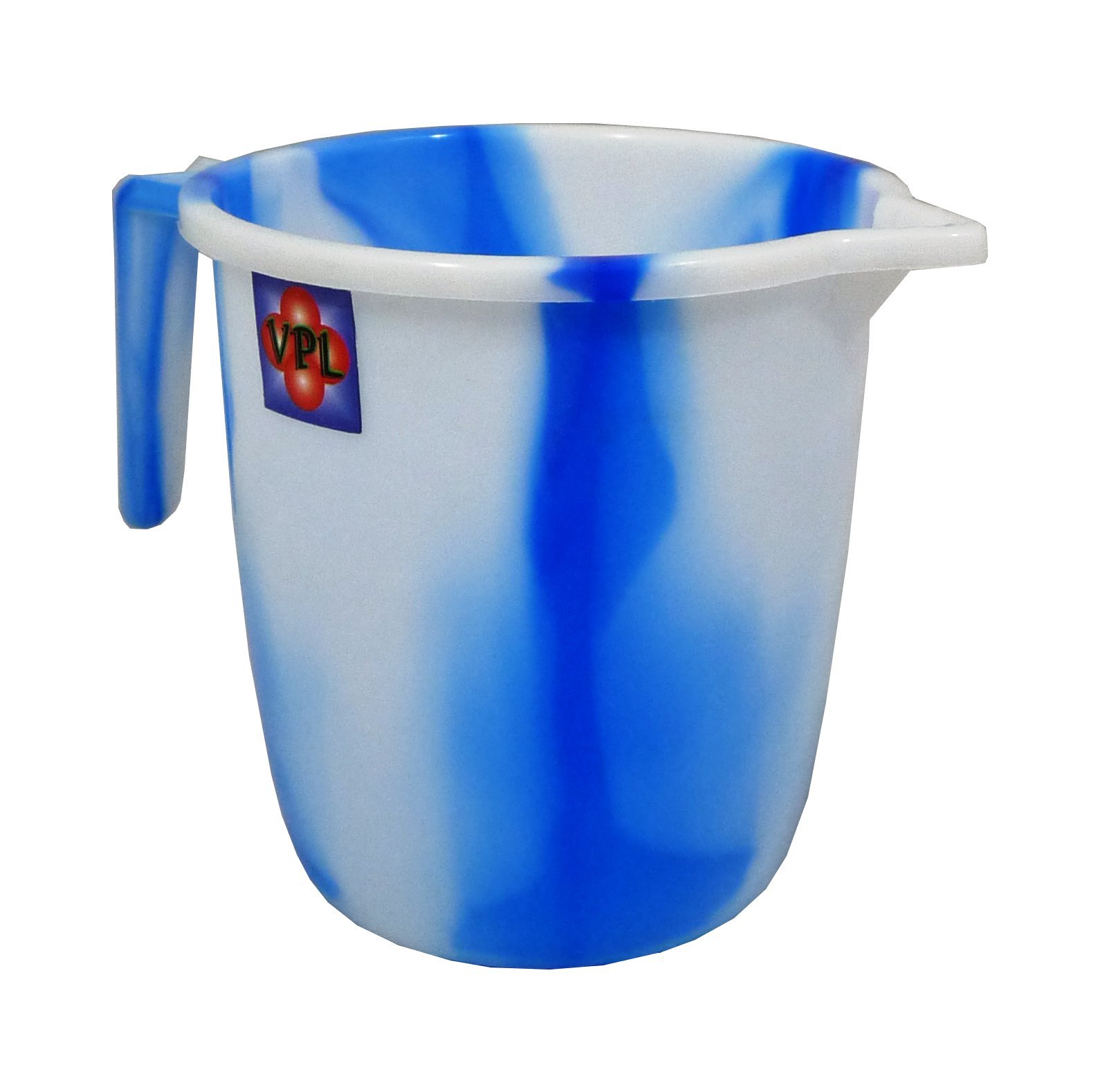 Vlp Blue Tie Dye Design 1.5 Litre Plastic Reusable Water Jug Kitchen Picnic