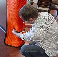 Vista 3 de Forearm Forklift FFDJSSWW - Protector de jamba de puerta, clip de resorte de acero, sostiene manta móvil o cartón al marco de la puerta para evitar