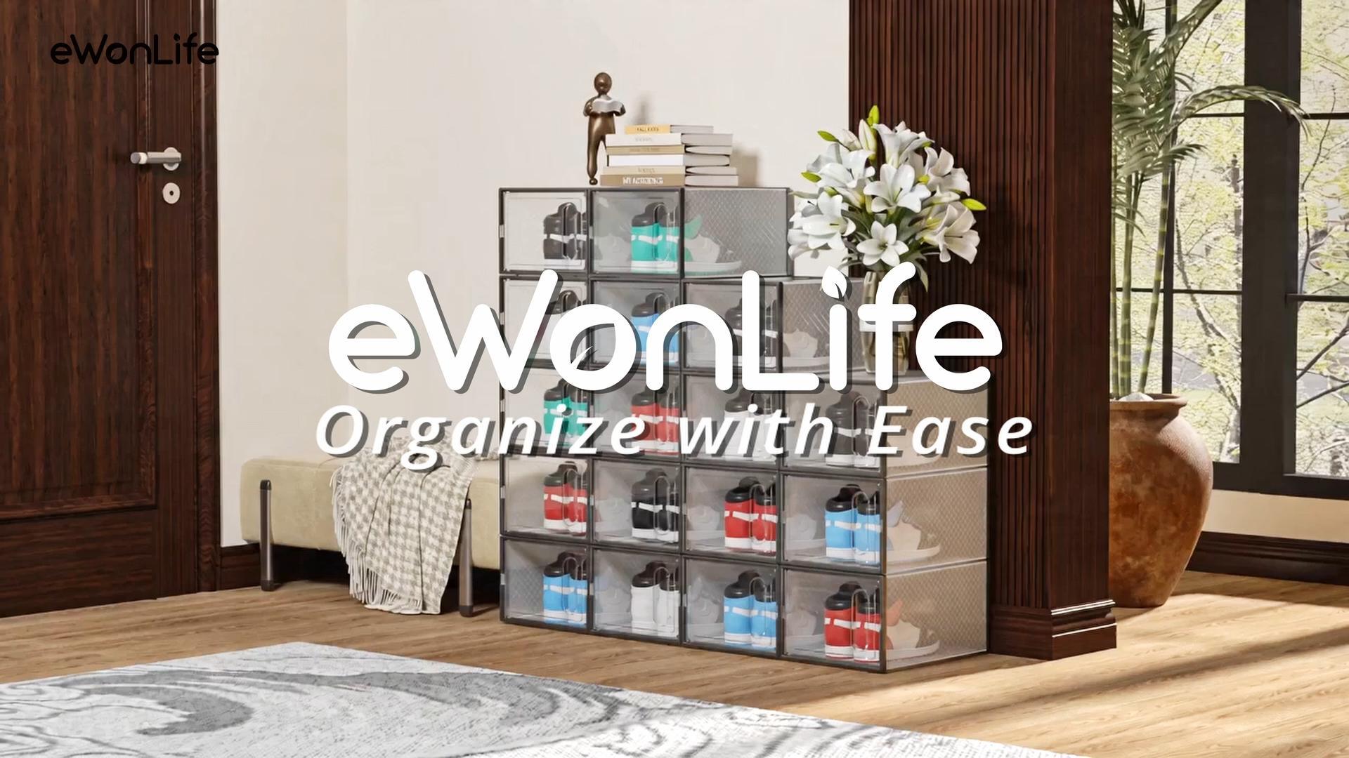 Amazon.com: eWonLife X-Large Shoe Boxes with Magnetic Door, 12