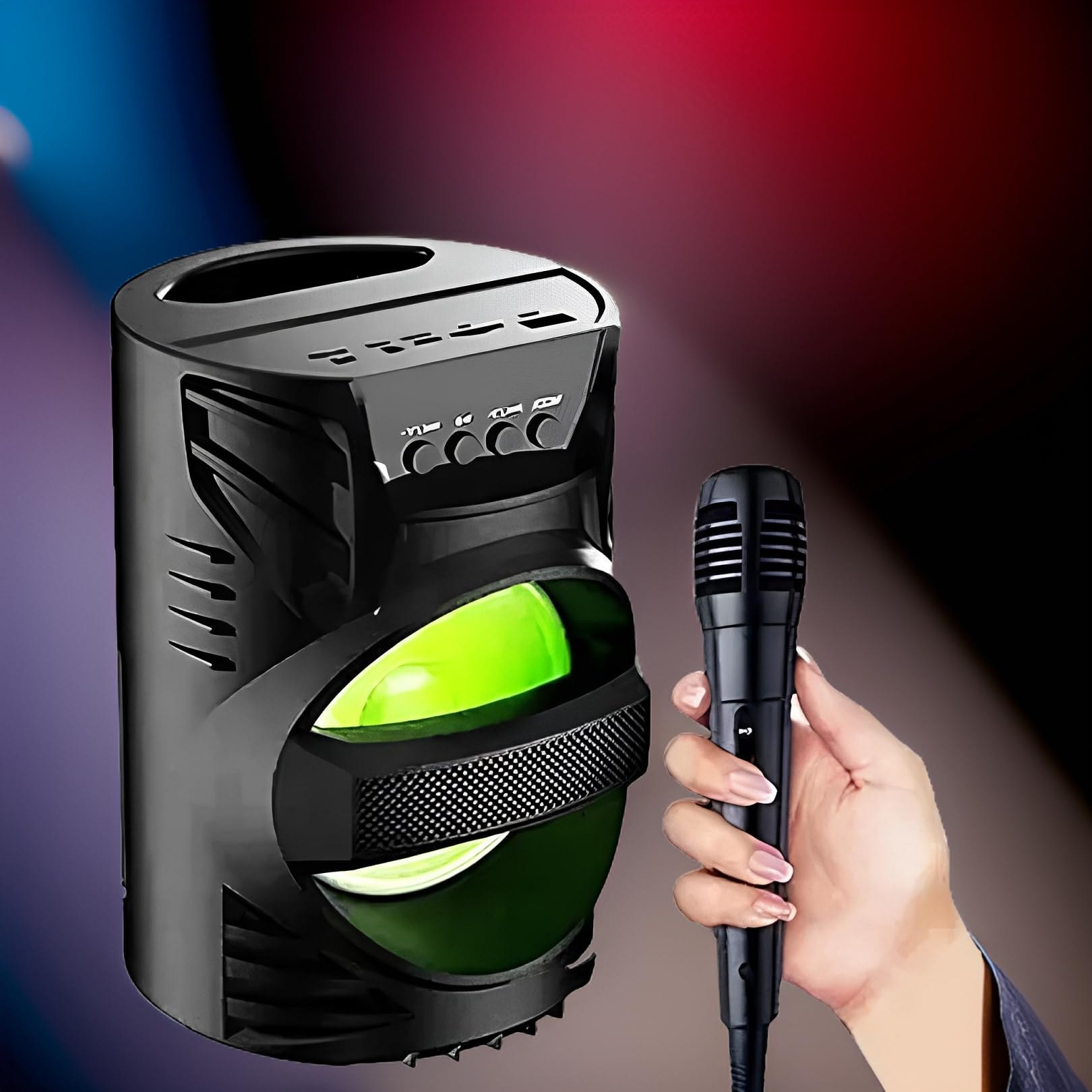 GUGGU Neuton Wireless Bluetooth Speaker with Mic, USB Port, Memory