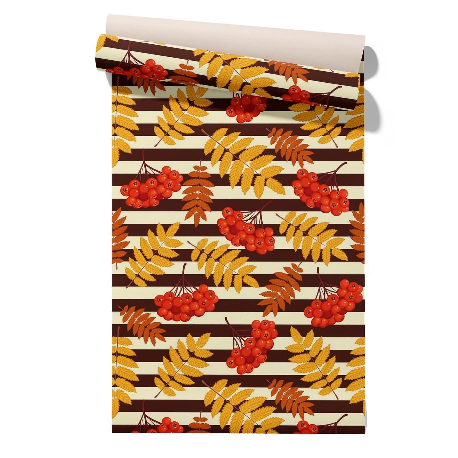 Cevan Style 6 Kitchen Cupboard Peel And Stick Wallpaper Drawer Liner Non Slip Maple Leaves Autumn Nature 45X500cm