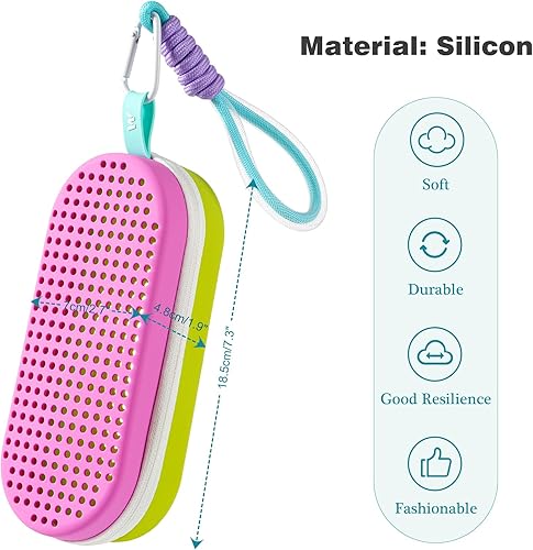 Miniatura 2 de Funda de gafas de natación para gafas de natación, fundas protectoras de silicona con orificio de drenaje para gafas