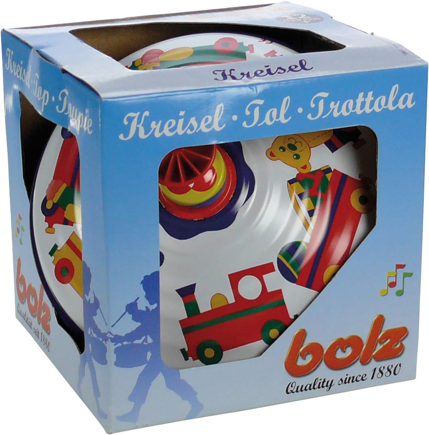 Bolz Playbox Music Spinning Top Toy for Children, The Funny Buzzing Hum Gets Louder As The Top Spins Faster, So Durable