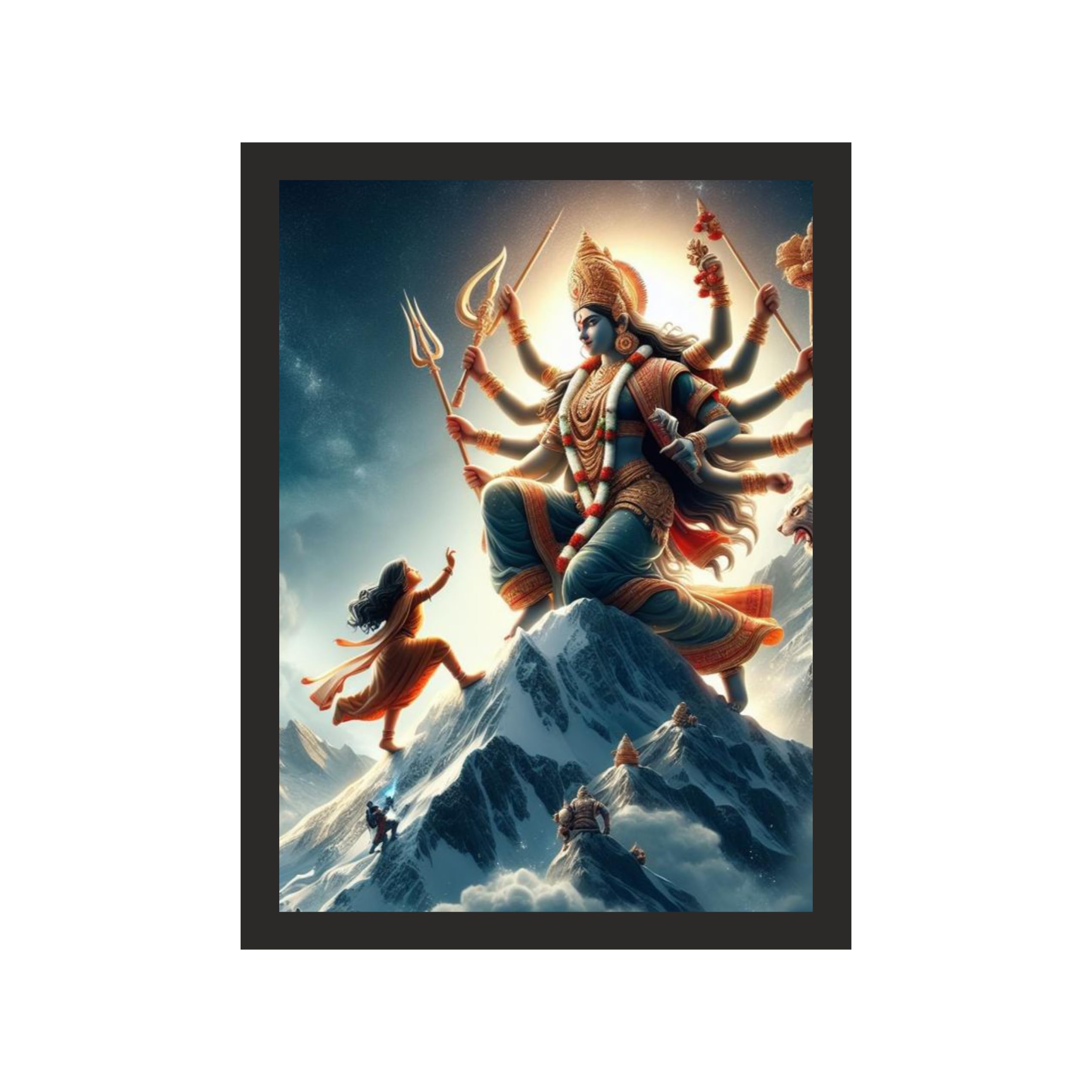 Maa Durga Mountain Serenity: 9x12