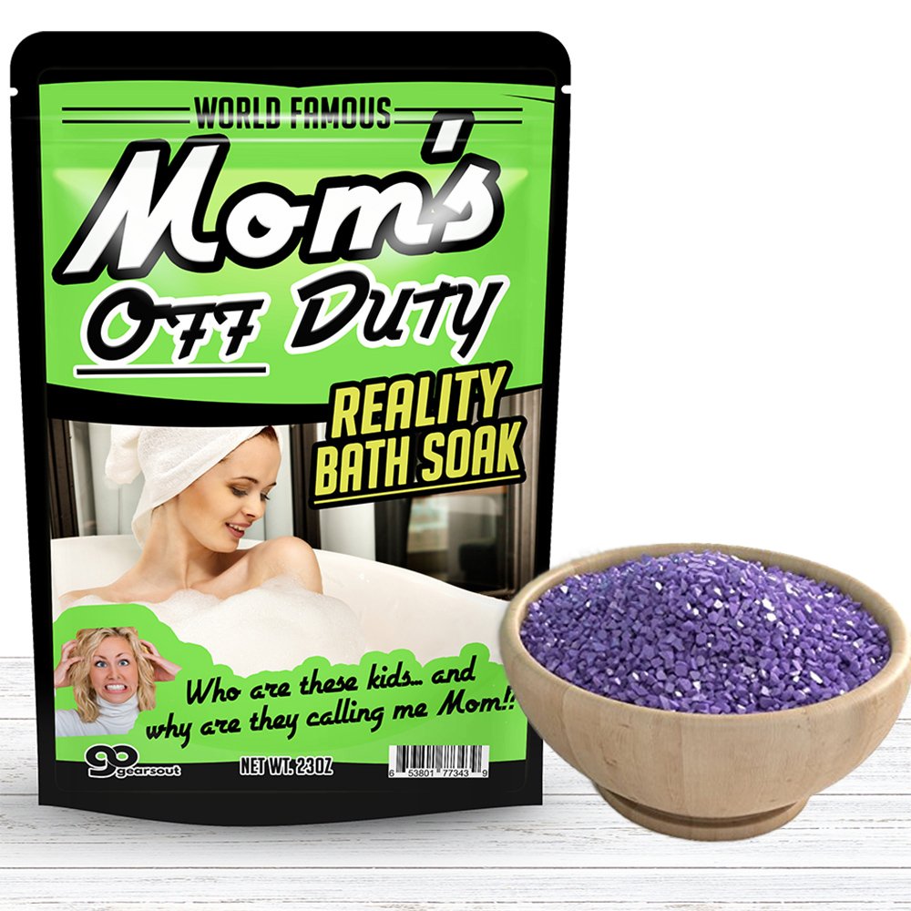 Mom's Off Duty Luxury Purple Bath Salts for Relaxation: A Funny Gift for Best Friends, Women, and Moms on Ladies Night, Mother's Day or Any Occasion!