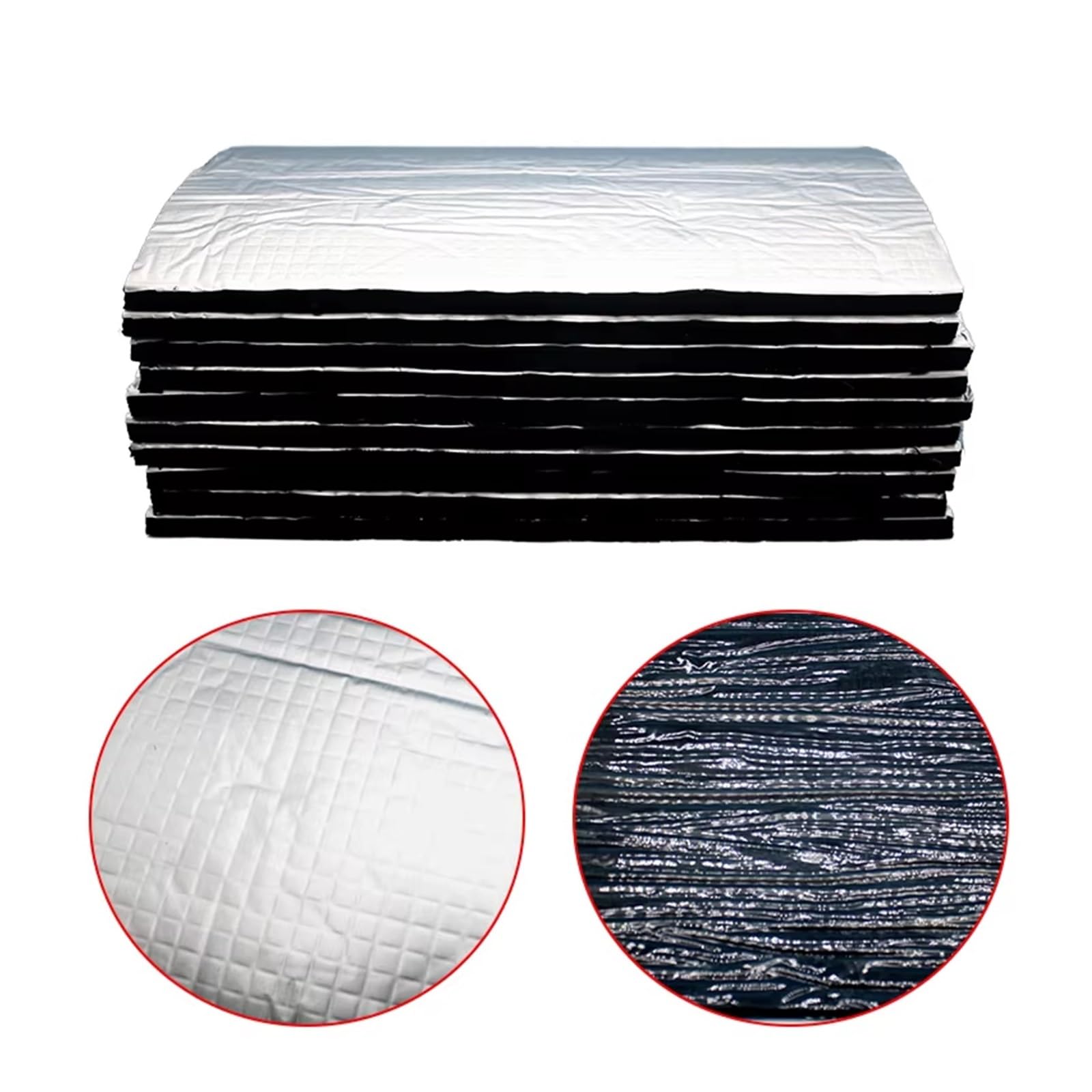 Panel de aislamiento térmico para coche Algodón del aislamiento sano y de calor usado en el coche, temperatura ruido 30/50/80/100 Hojas 25x18cmx5m m(80pcsC)