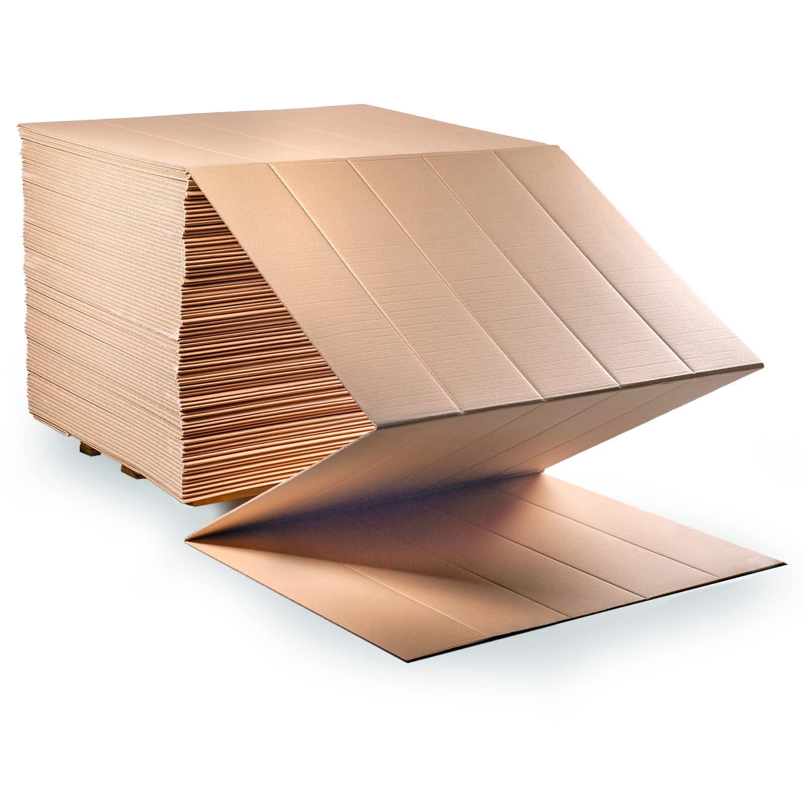 KK Verpackungen Endloswellpappe 2-wellig | 720 m, Zickzack-Wellpappe 290 mm Rillenabstand | Wellpappzuschnitt mit Rillungen | Verpackungsmaterial für Sonnenschirm, Rollo, Jalousie, Wäschespinne