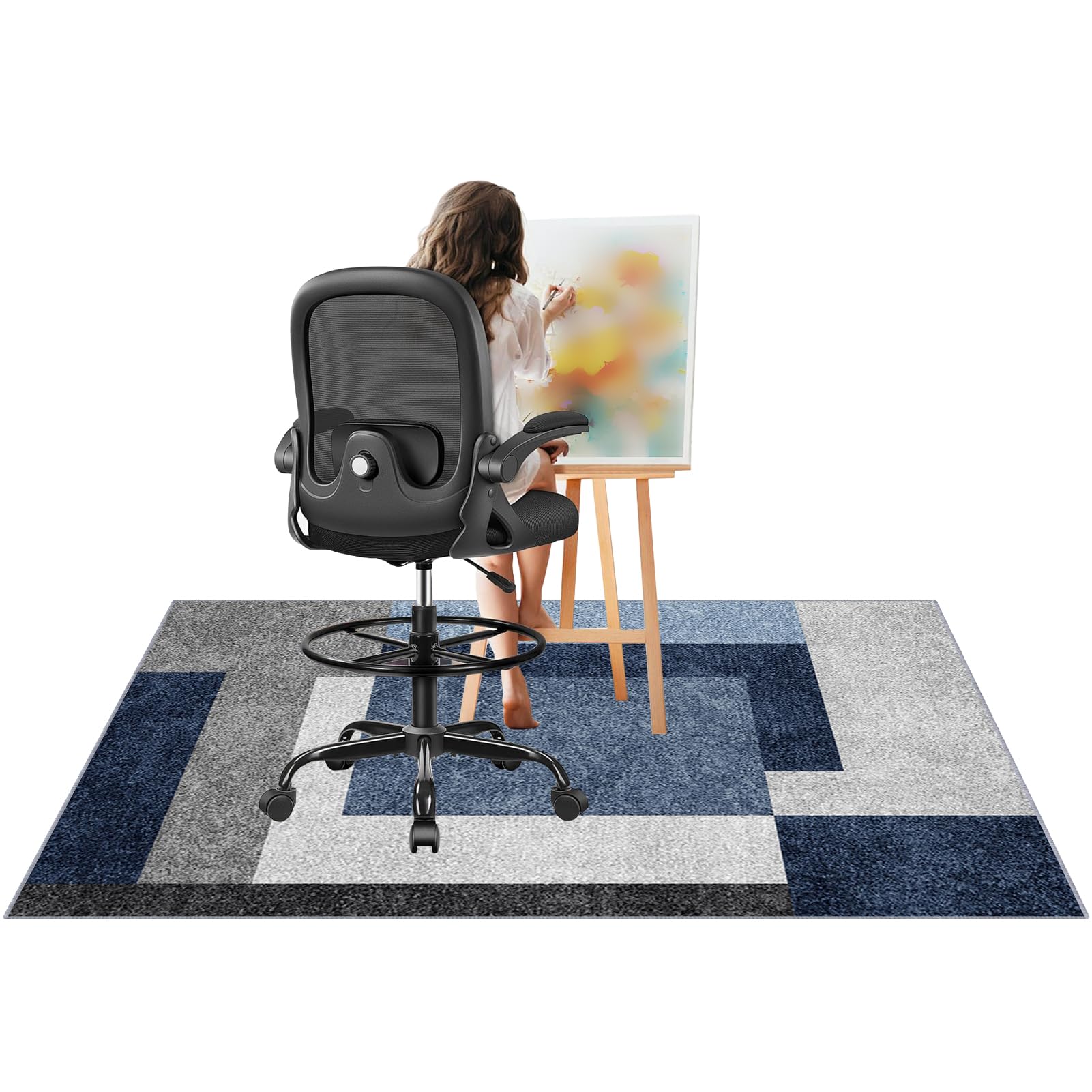 Alfombra para Silla de Escritorio, Alfombra Silla Ruedas, Alfombra de Protección del Suelo para Silla, Alfombrilla Protectora para Suelos, Alfombrilla para Silla de Gaming 90 x 120 cm