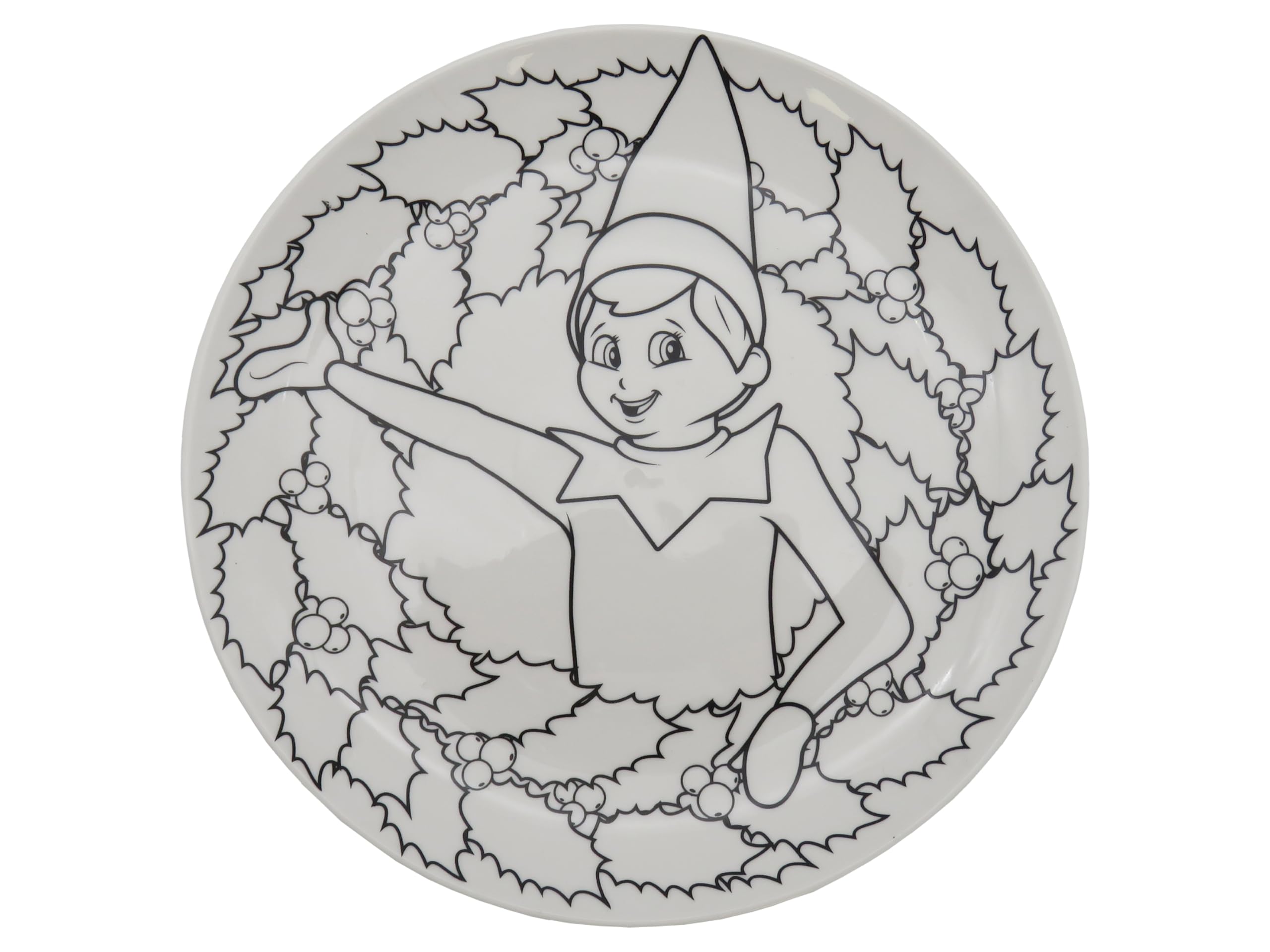 Elfos Plato de Cerámica para Pintar Multicolor
