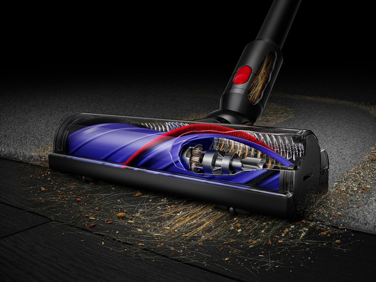 Dyson Aspiradora inalámbrica V8 Cyclone, 150 vatios de Aire, hasta 60 Minutos de Tiempo de Funcionamiento, Funcionamiento sin gatillo, batería de 7 Celdas, separación ciclónica de raíz, 50% más de