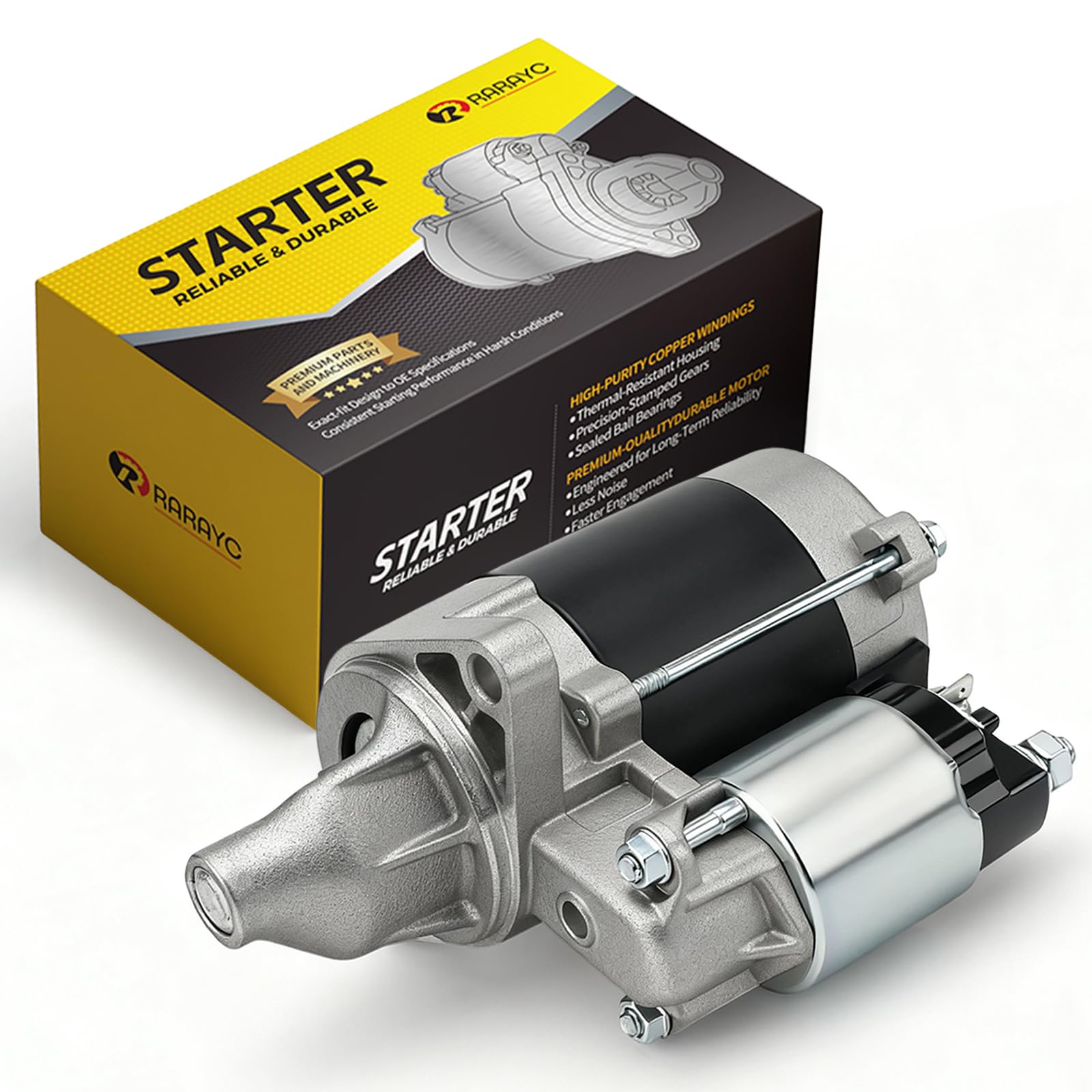 RARAYC Starter Compatible with Cub Cadet 3205 3208 2086 3208 F911 Replaces Part Numbers AM109408, MIA10946, MIA12270