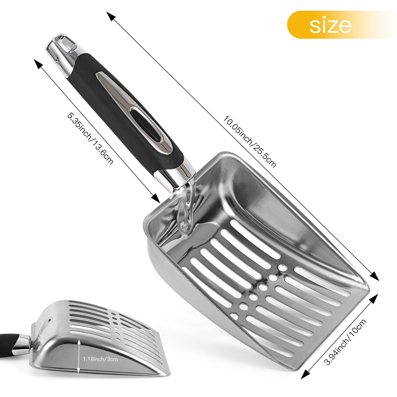 Yukaiwn Stainless Steel Cat Litter Scoop - Image 2