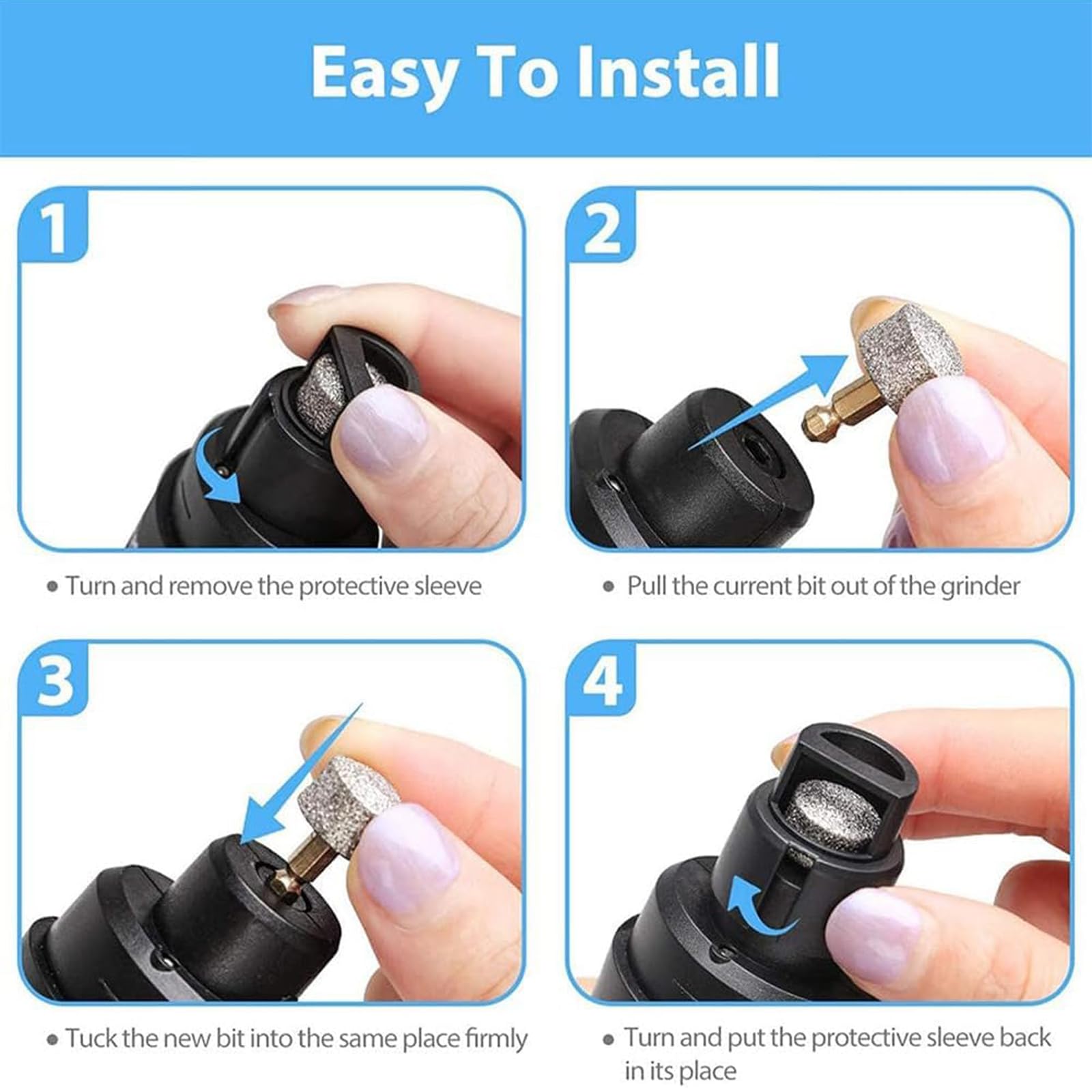 Dr Pfoten - KrallenSchleifer Pro Salon - Stressfreie Krallenpflege für Hunde, Krallenschleifer für Hunde mit 3 Schleifkopf, Dr pfoten krallenschleifer, Superleise USB Rechargeable (Basic+2Schleifkopf)