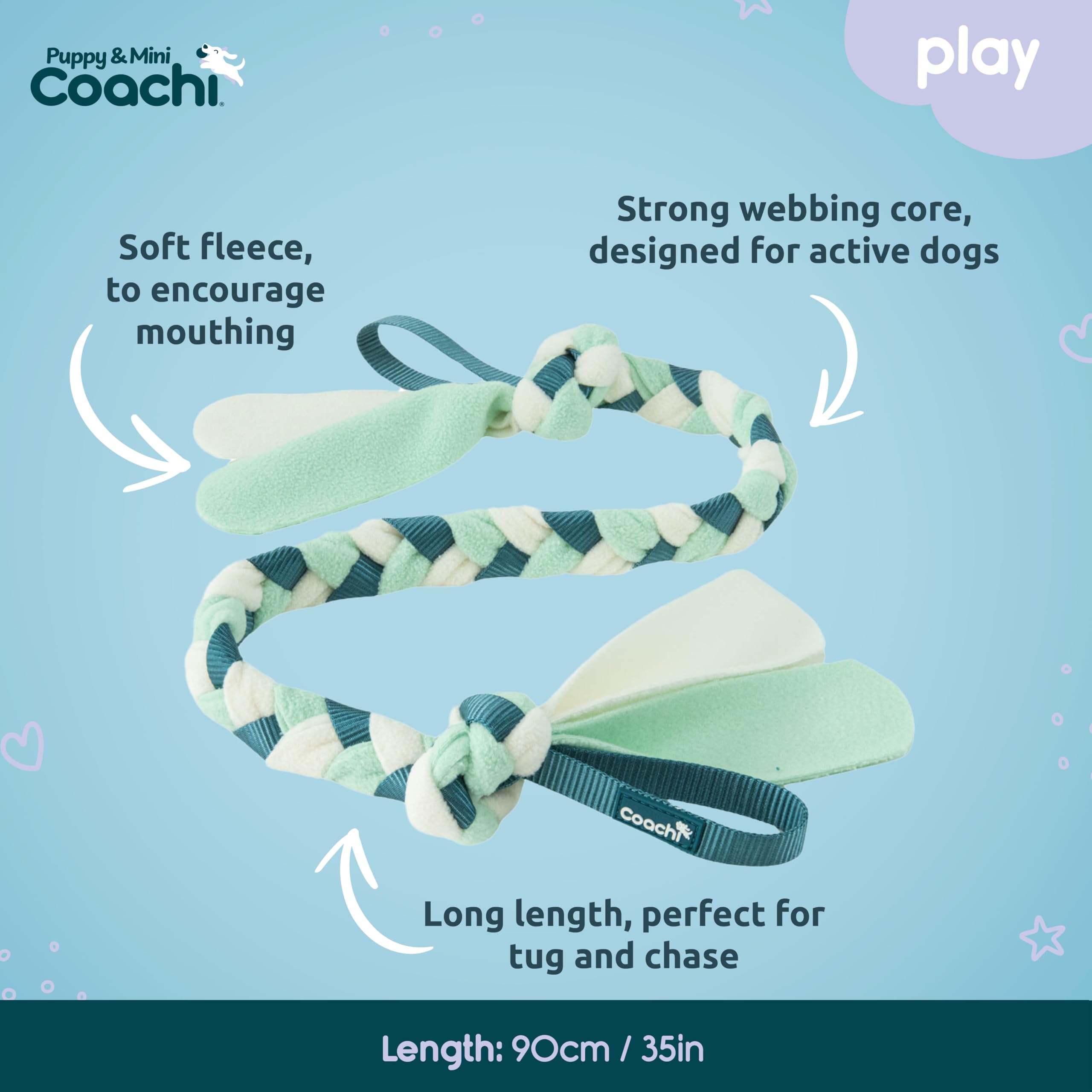 Coachi Puppy & Mini Tuggi Tug, Great for Tug & Play, Strong Dog Toy, Fun Reward Training - Image 4