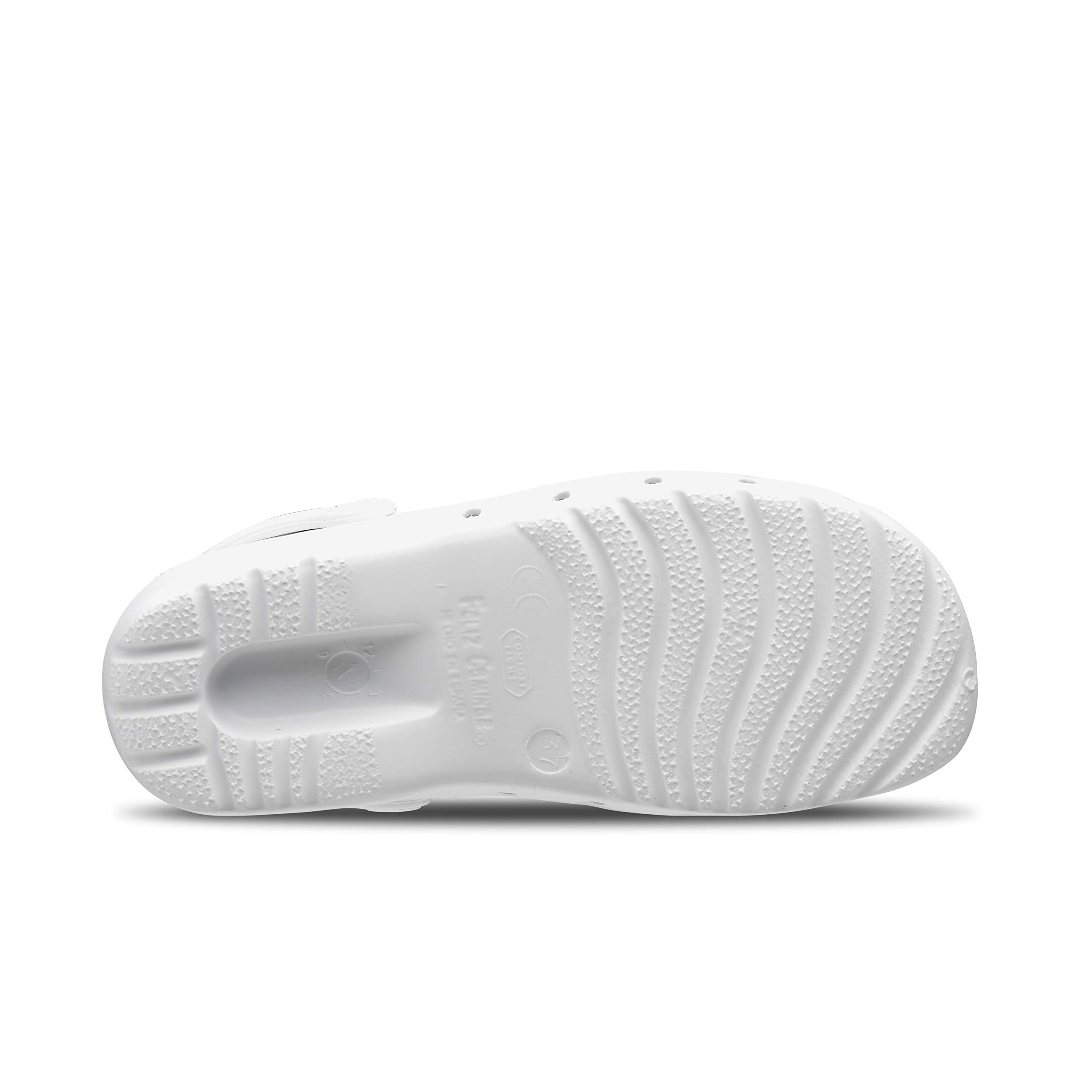Feliz Caminar - Zoccoli Sanitari Unisex Adulto 36 EU Bianca Impermeabili Antibatterici EVA 4 cm Tacco Chiuso - 4