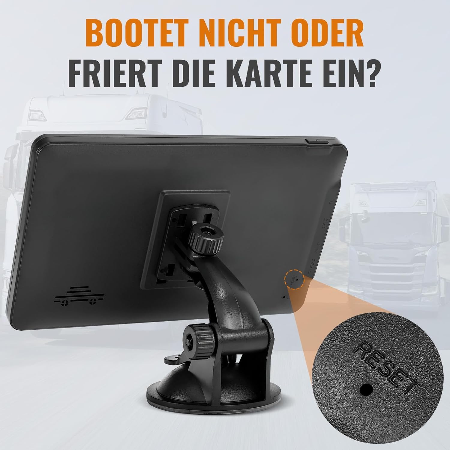 GPS de Navigation, Riloer 7 Pouces Navigation Portable avec Accessoires Secteur, Cartographie Europe Toute Vie Mise à Jour Gratuite, Support Camion/Camping-Car, Lecteur Multimédia