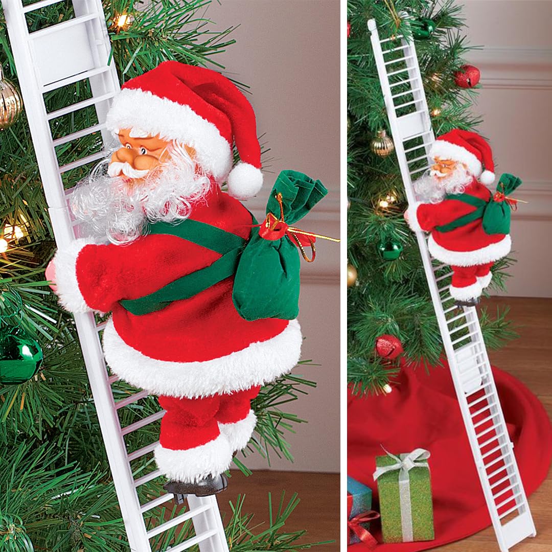 fizzytech Plastic Santa Clause Ladder Musical Show Up & Down, (3.45 Inches, Assorted)