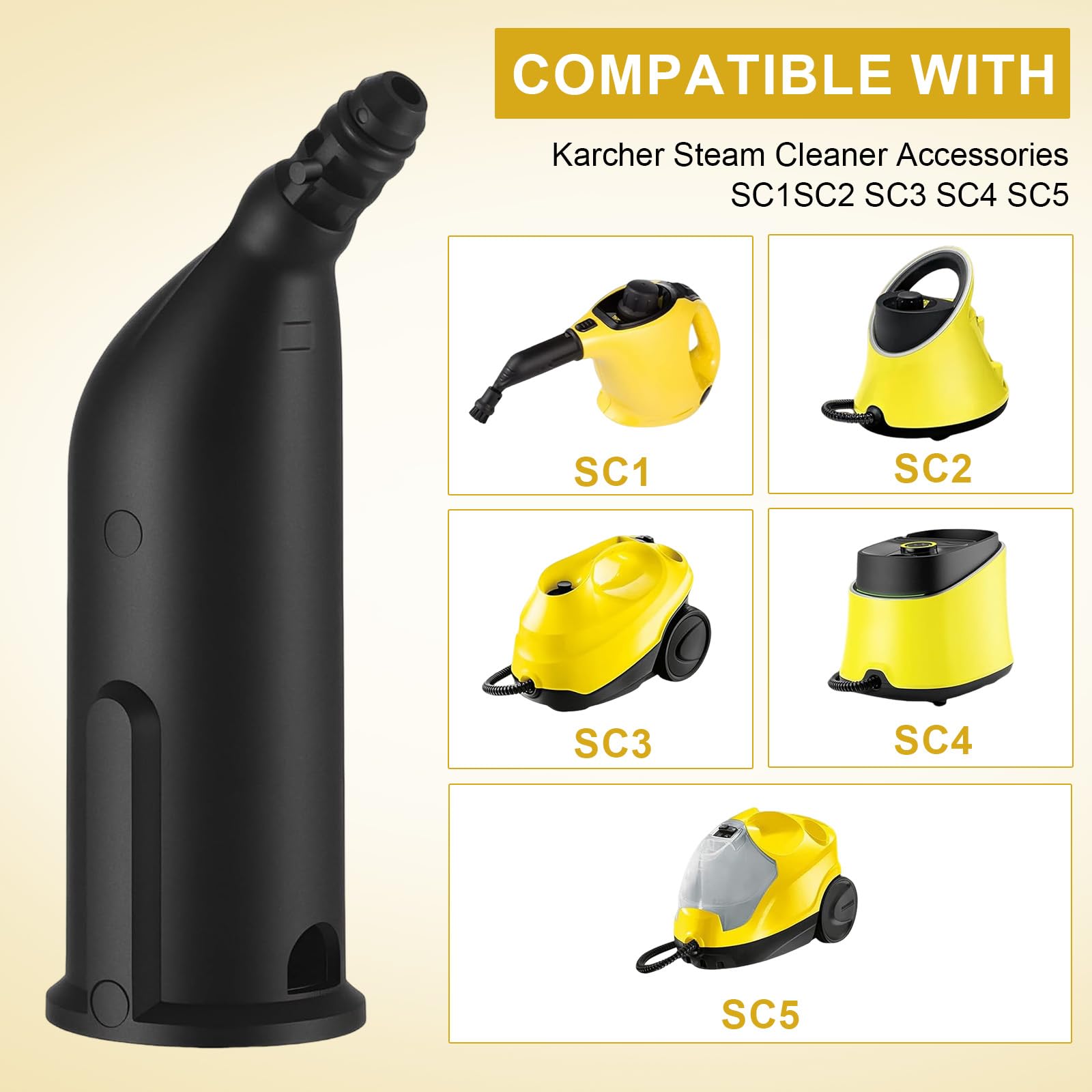 Lot de 16 Accessoires pour Nettoyeur Vapeur Karcher Easyfix SC1 SC2 SC3 SC4 SC5, Buse rallongée, Brosse à joints, Brosse ronde, Racloir, Scellés, Chiffons microfibres