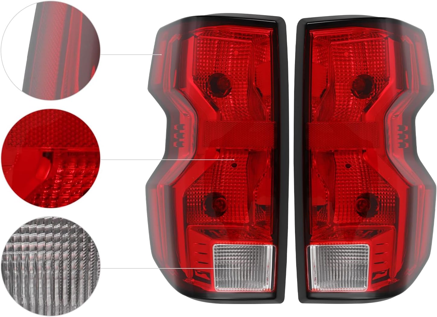 LYNICESHOP Halogen Tail Light Assembly for 2023-2025 Chevy Colorado LT/WT/Trail Boss, Rear Left & Right Side Taillights with Bulbs Included, Replaces OEM 86595173 86595174 (A pair)