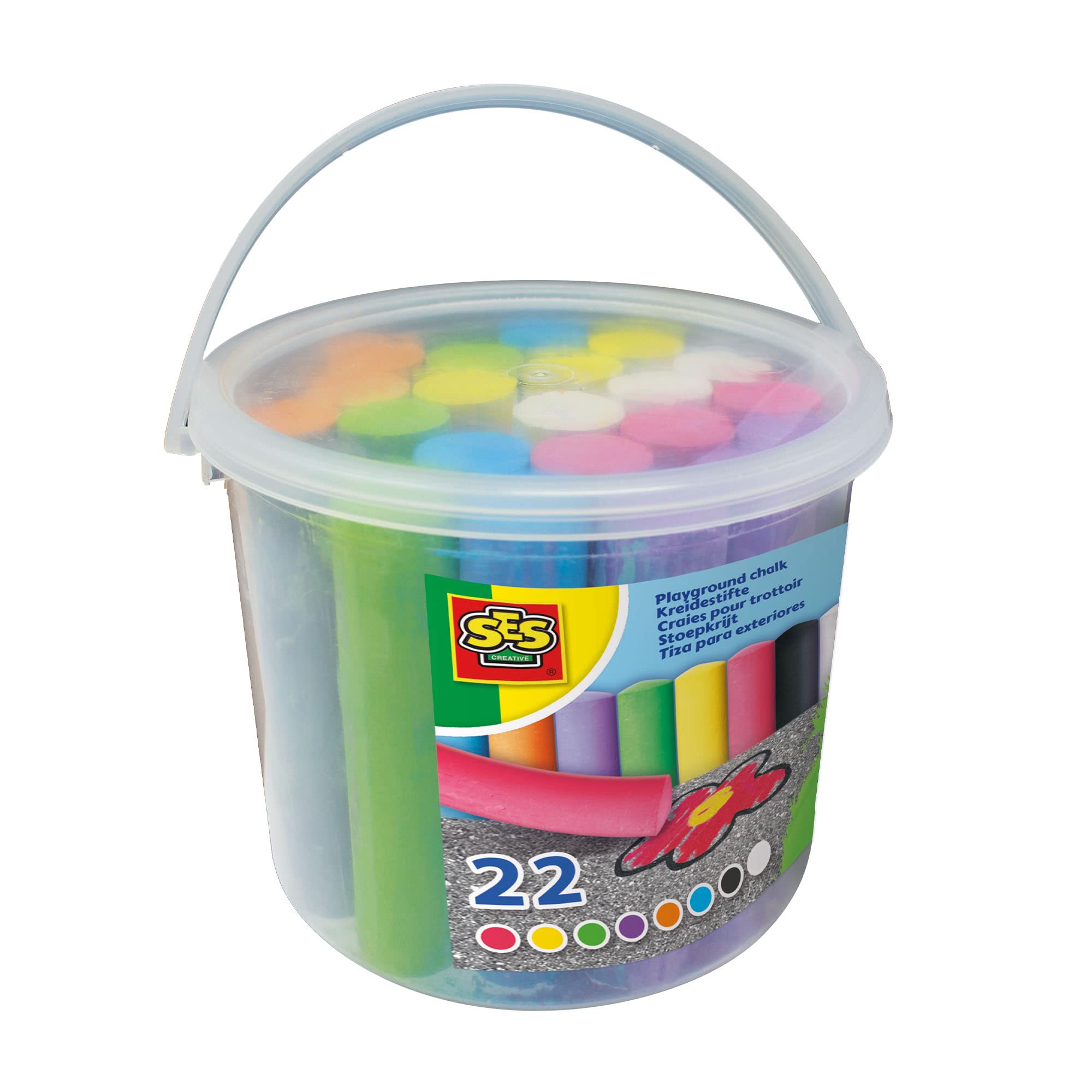 SES Creative Playground Chalk Bucket - 22 Assorted Colors
