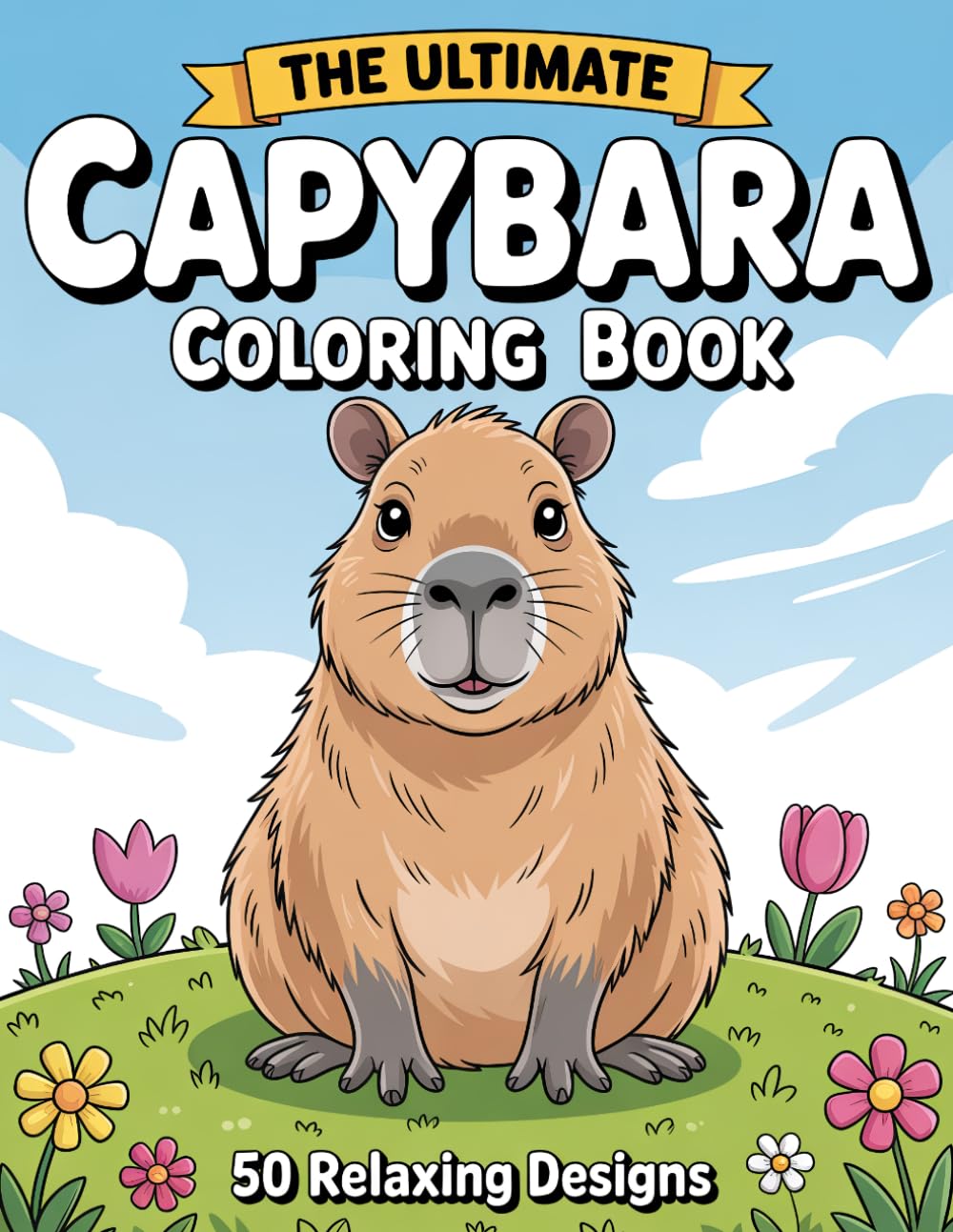 The Ultimate Capybara Coloring Book: Fun & Relaxing Capybara Coloring Pages with Adorable Scenes for Adults, Teens & Kids