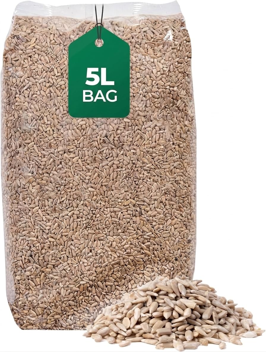 5L bag Premium Sunflower Heart Seeds Wild Bird Food – High Energy, No Mess Bird Feed