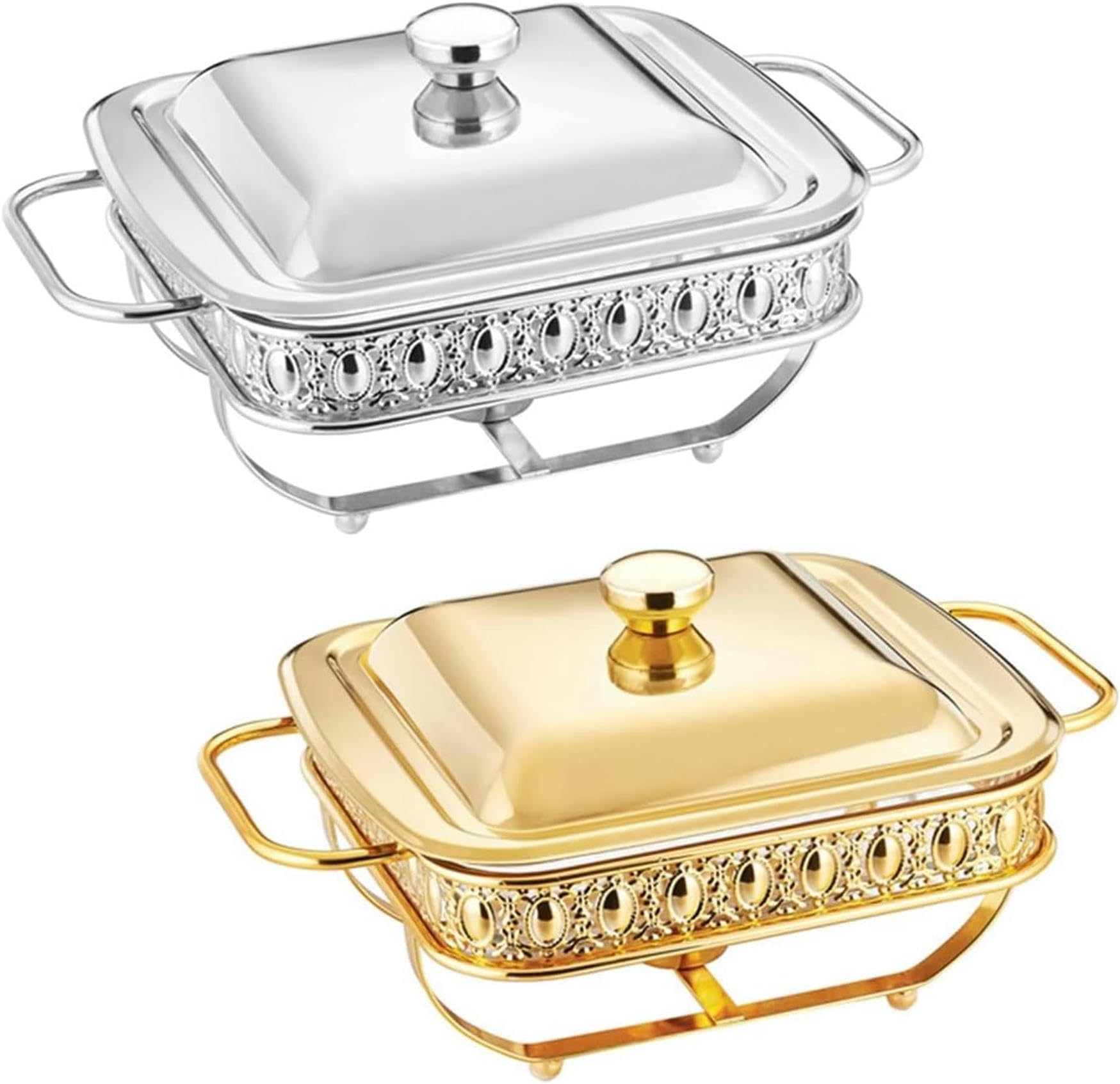 Chauffe-plats, chauffe-plats pour serveur de buffet, plaques chauffantes Hot Pot Buffet Set Premium 2L Hot Pot Buffet Set Container For Heating Food With Cover And Buffet Heater Game Food Heater For F