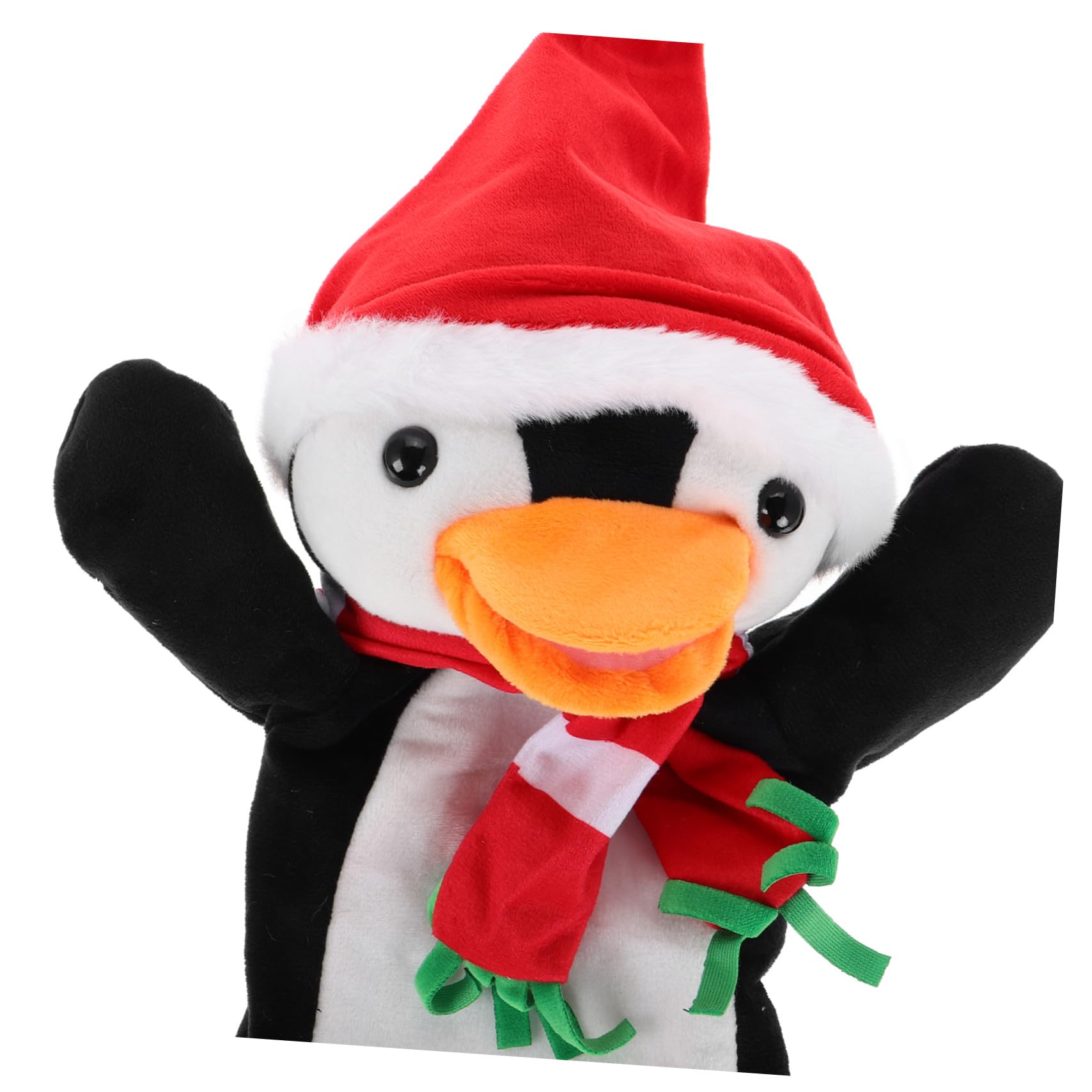 Beaupretty 4 Piezas Marioneta de Mano Pingüino Navideño de Peluche para Interactivo para Cuentos y Familiares Navidad