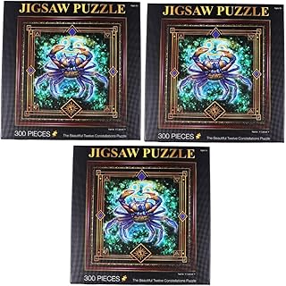 Toyvian 3 Conjuntos De 300 Peças Quebra-Cabeças Desafiadores Constelações Quebra-Cabeça Doze Constelações Quebra-Cabeça Cenário Pintura Quebra-Cabeça Crianças Quebra-Cabeça Zodíaco