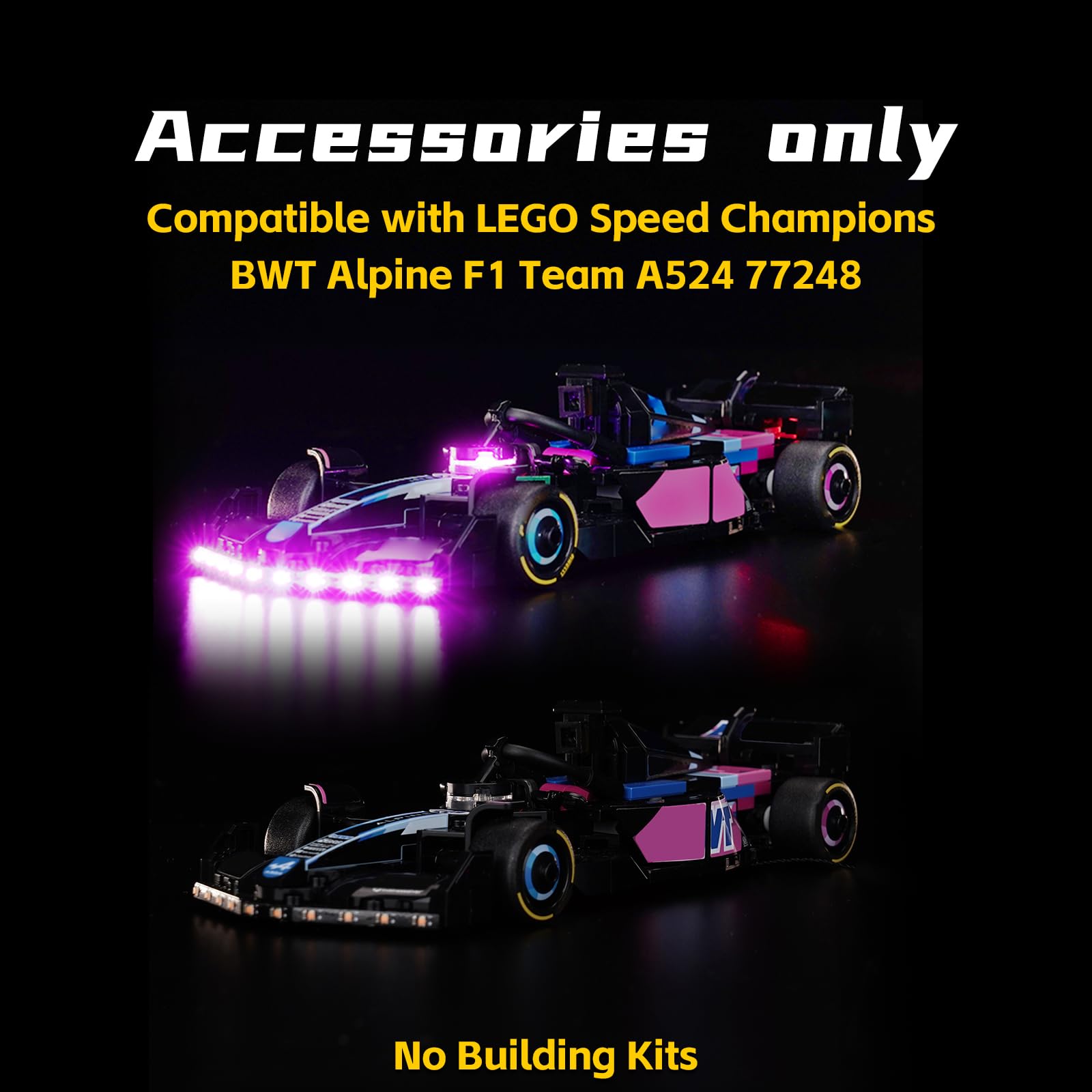 Light Kit Compatible with Lego BWT Alpine F1 Team A524 Race Car 77248 (No Model) - Image 4