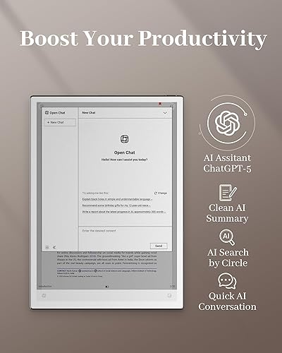 Miniatura 2 de iflytek AINOTE 2, tableta de tinta electrónica de 10.65 pulgadas, tableta para tomar notas AI con ChatGPT-5, cuaderno digital ultrafino de 0.165 in