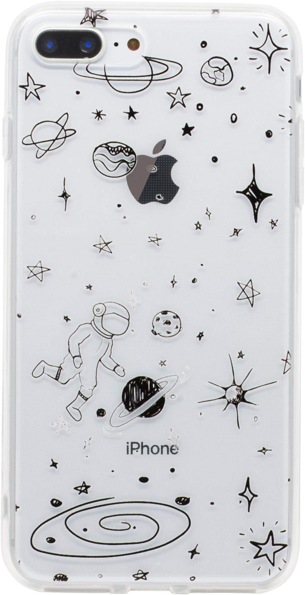 TNCY iPhone 7 Plus Clear Case,iPhone 8 Plus Clear Case,Space Cartoon Design Clear Bumper TPU Soft Case Rubber Skin Cover for iPhone 7 Plus/iPhone 8 Plus - 5.5 inch