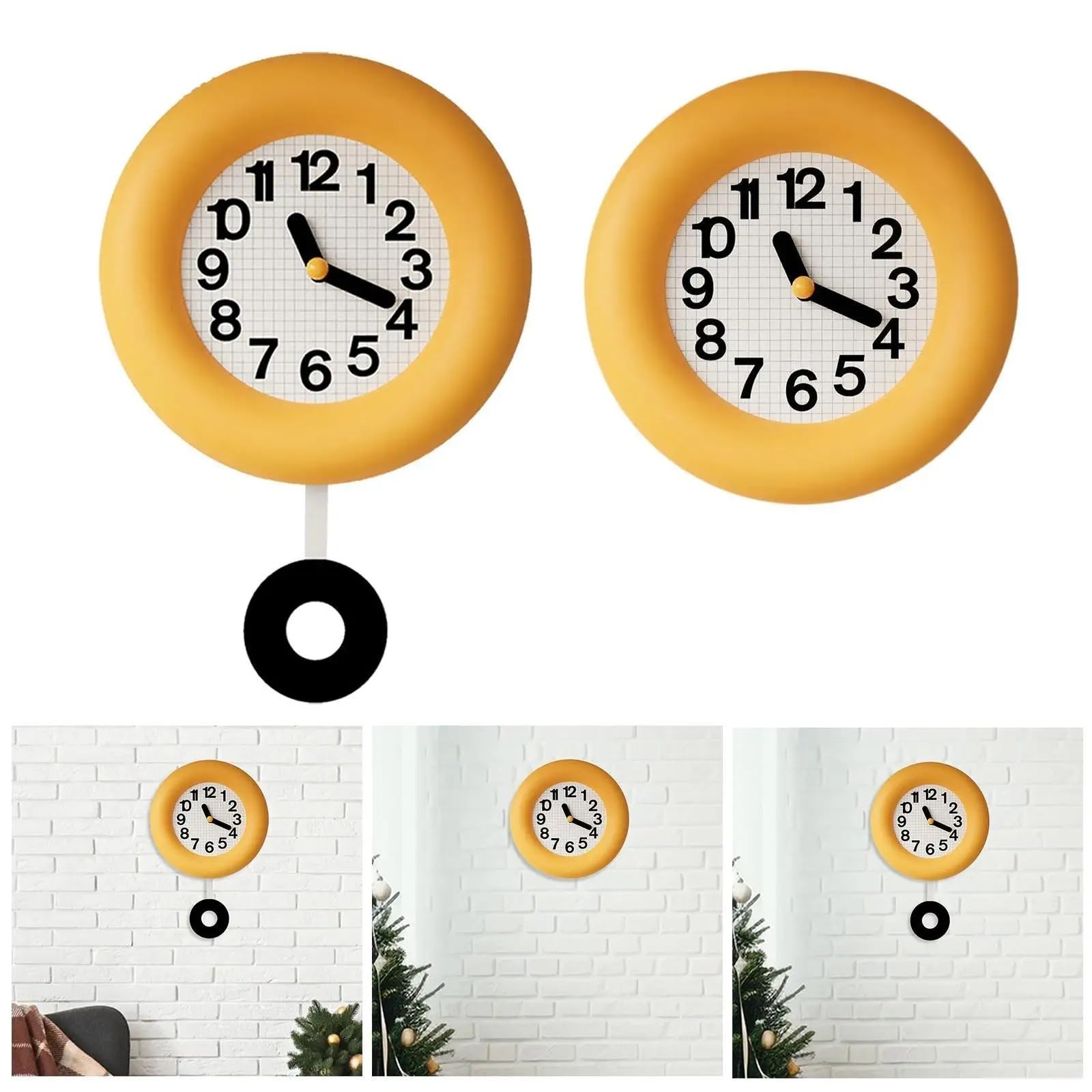 Orologio Da Bagno Orologio da parete silenzioso, sospeso, decorativo, senza ticchettio, for il bancone del negozio