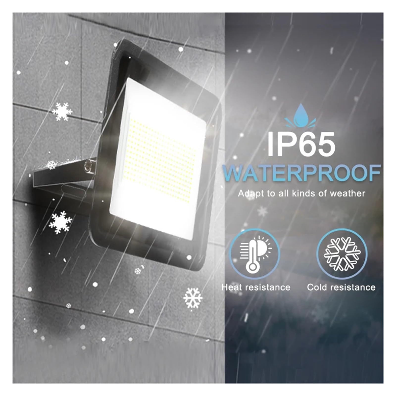 Fari LED da Esterno, Proiettore A LED 100W 80W 50W Faretti A LED for IP65 Esterno Freddo Neutro Bianco Caldo for Proiettore Natalizio con Luce da Giardino,per piazzali, Cortili, Garage e Altro