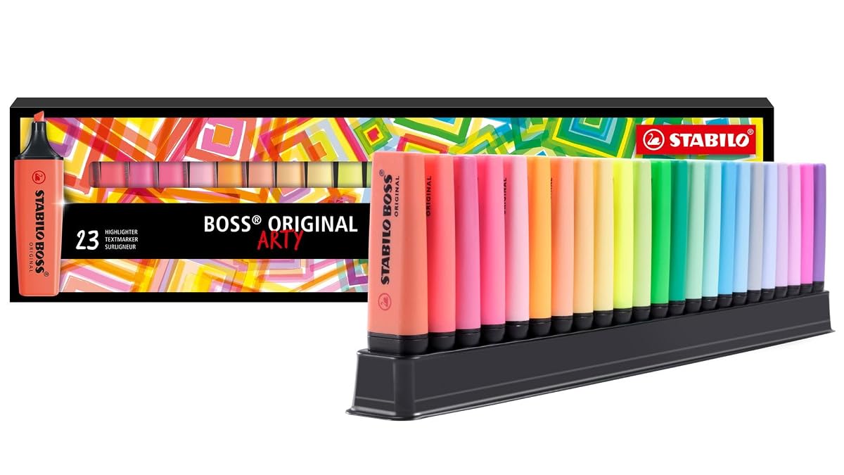 STABILO BOSS Original Highlighter Set, Set of 23, Multicolor