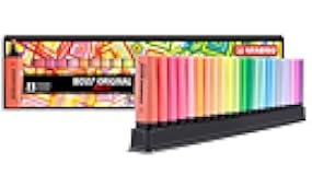 Highlighter BOSS ORIGINAL - ARTY - Deskset of 23 - Assorted Colors, Chisel Tip, Anti-Dry Out Technology