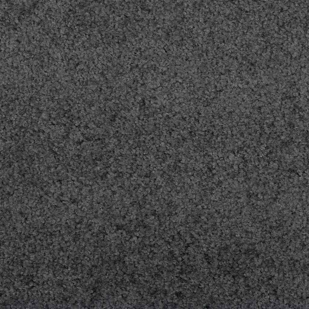 Alfombra para puerta, antracita y negro, 120 x 250 cm, de PVC 100 % poliamida, alfombrilla de retención de suciedad, alfombrilla rectangular para interiores y exteriores, con diseño moderno y
