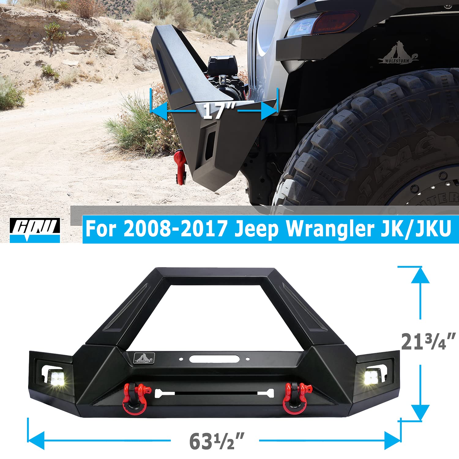 Amazon.co.jp: CPW フロントバンパー 2007-2018 ジープ ラングラー JK