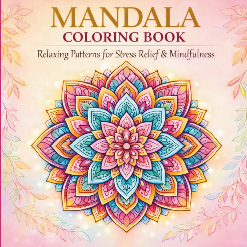 Mandala Coloring Book for Adults & Teens: Stress Relief, Relaxation & Mindfulness Patterns: Beautiful Floral, Geometric & Zen Mandalas for Calm, Creativity & Anxiety Relief