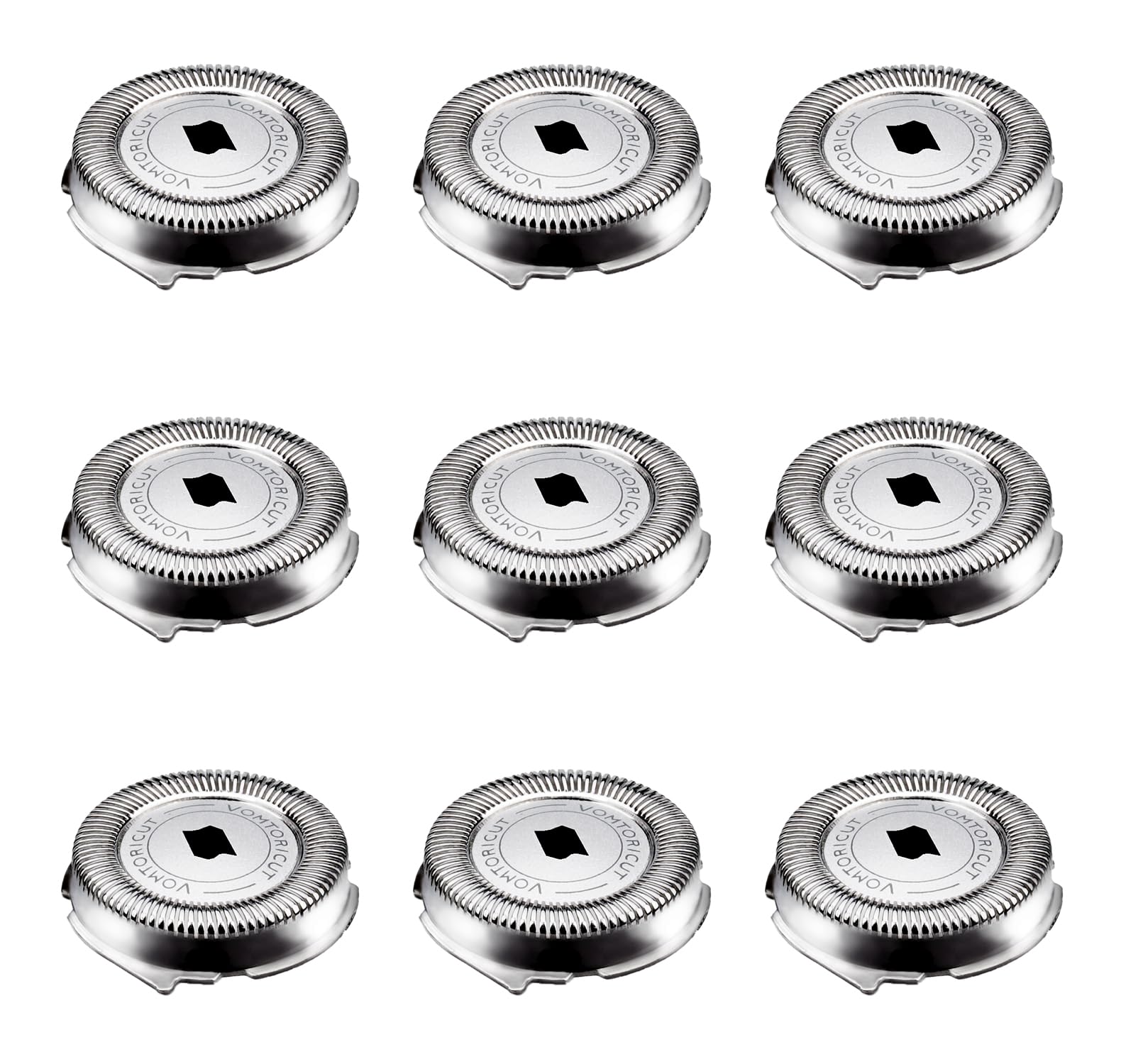 9Pcs Replacement Shaver Heads Compatible with Philips Electric Shaver Series 1000, 2000, 3000, 5000 and Model AT8xx/AT7xx/PT8xx/PT7xx Style with Pointed Blade
