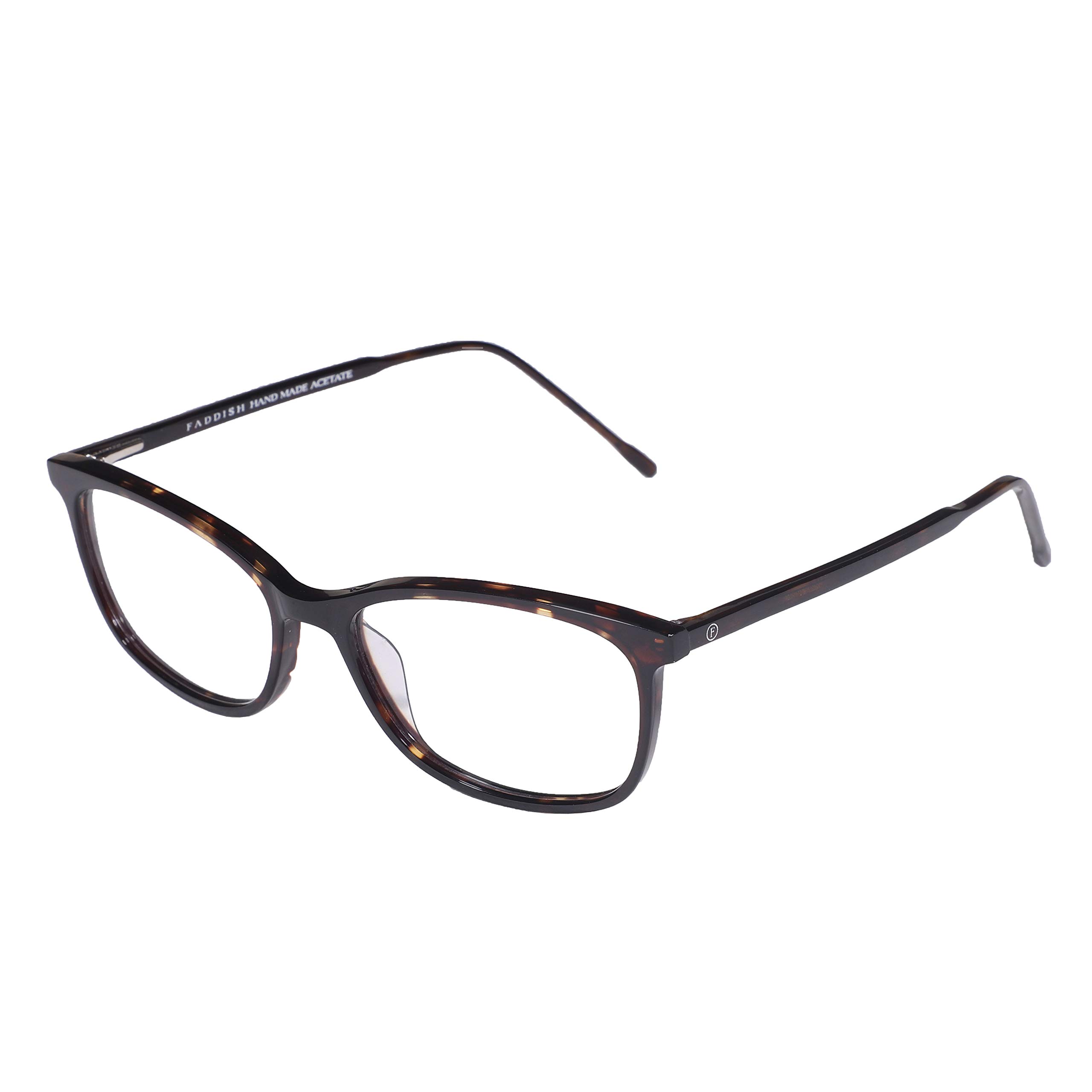 FaddishFull Rim Rectangular Spectacle Frame for Women (SKUDDY W|Zero Power|) (Premium Acetate)