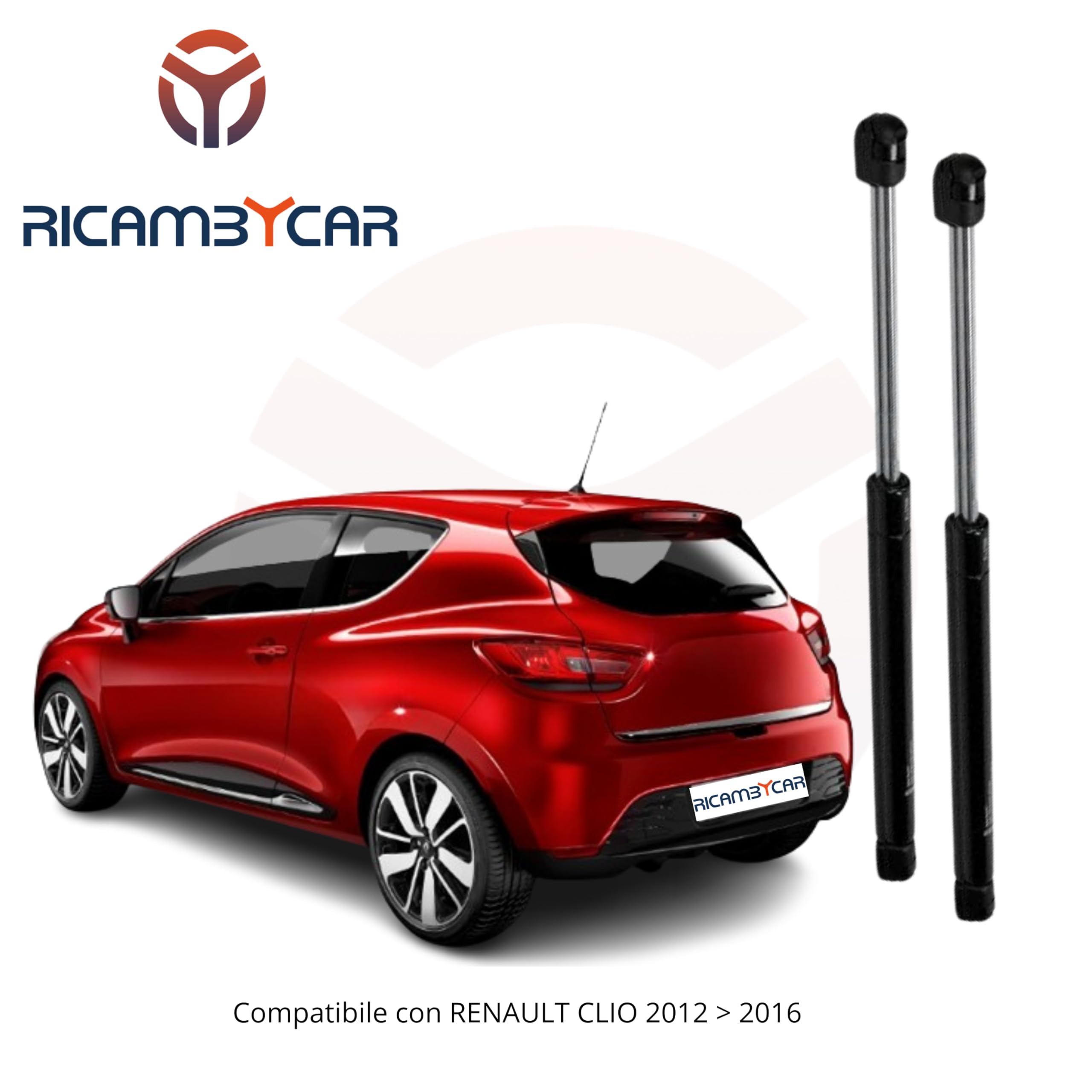 Coppia Molle a Gas Portellone Posteriore Compatibile con Renault CLIO 2012 > 2018