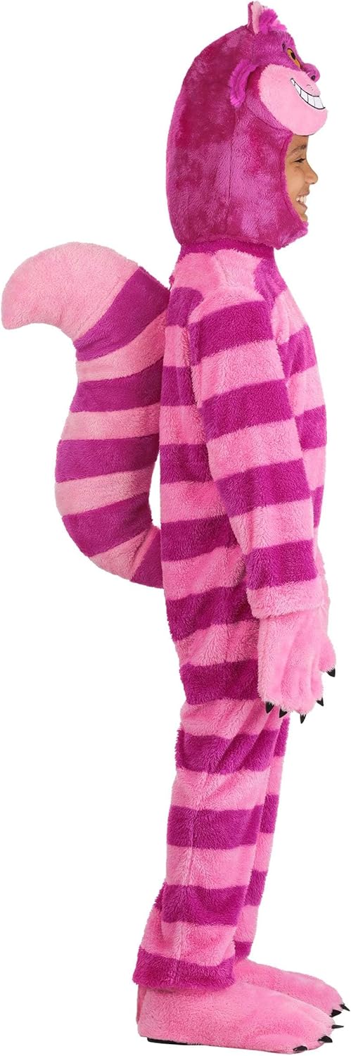 Kids Cheshire Cat Costume | Disney Alice In Wonderland Child Jumpsuit with Accessories for Halloween, Dress Up - Image 6