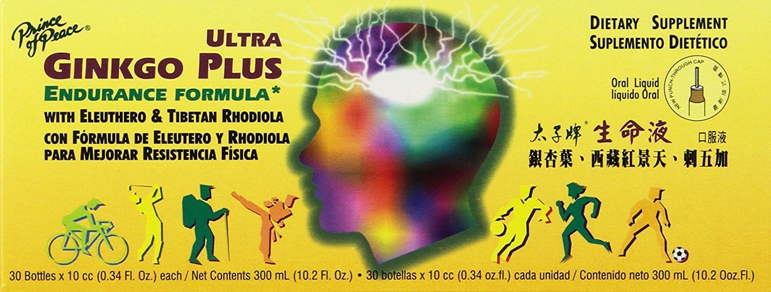 Ultra Ginkgo Plus, 30 Bottles, 0.34 fl. oz. Each โ Brain Boost Supplement โ Support for Active Lifestyles โ Ginkgo Biloba for Endurance