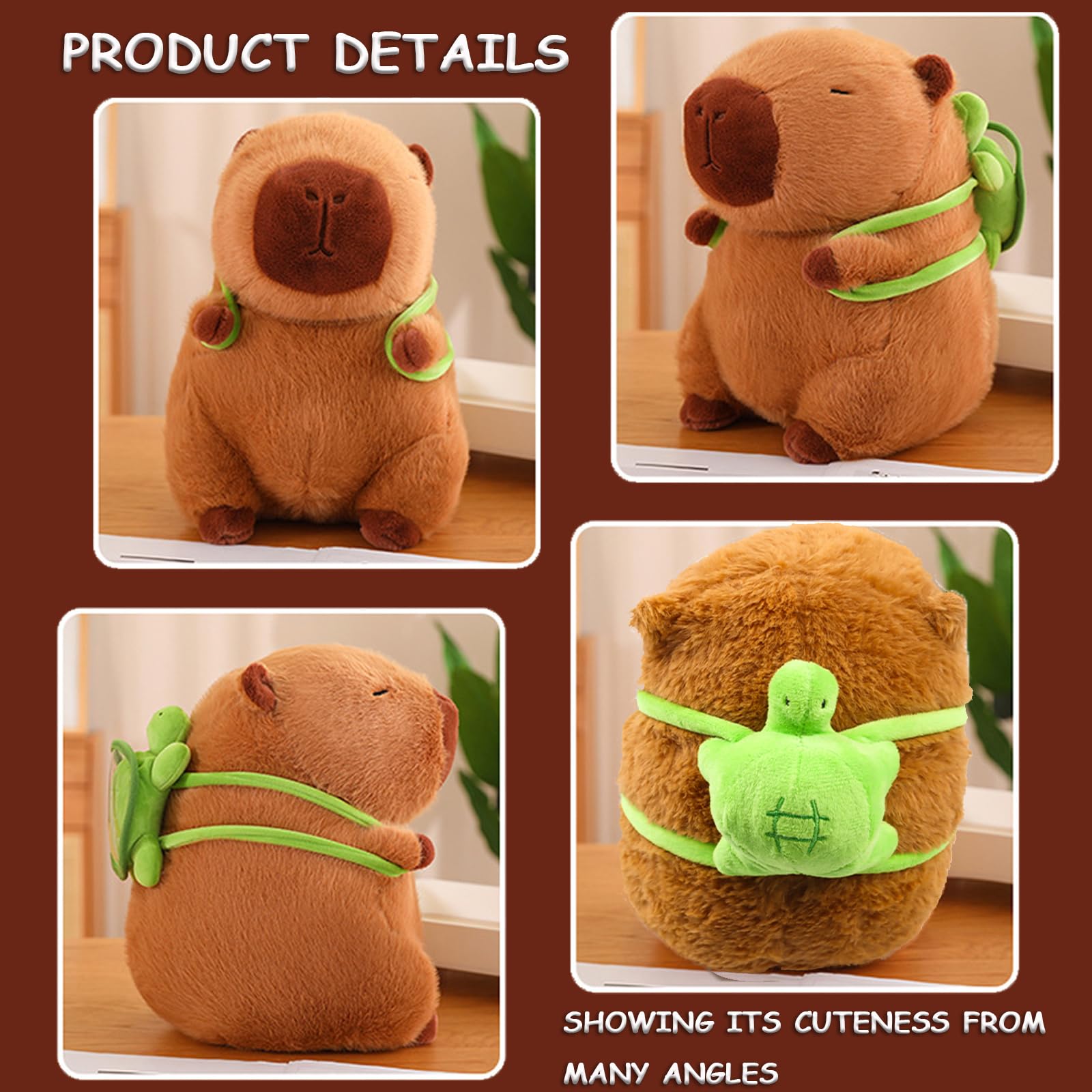 Llavero Peluche Capibara Realista Con Mochila De Tortuga – Regalo Tierno De 12 Cm Para Mochilas Y Llaves