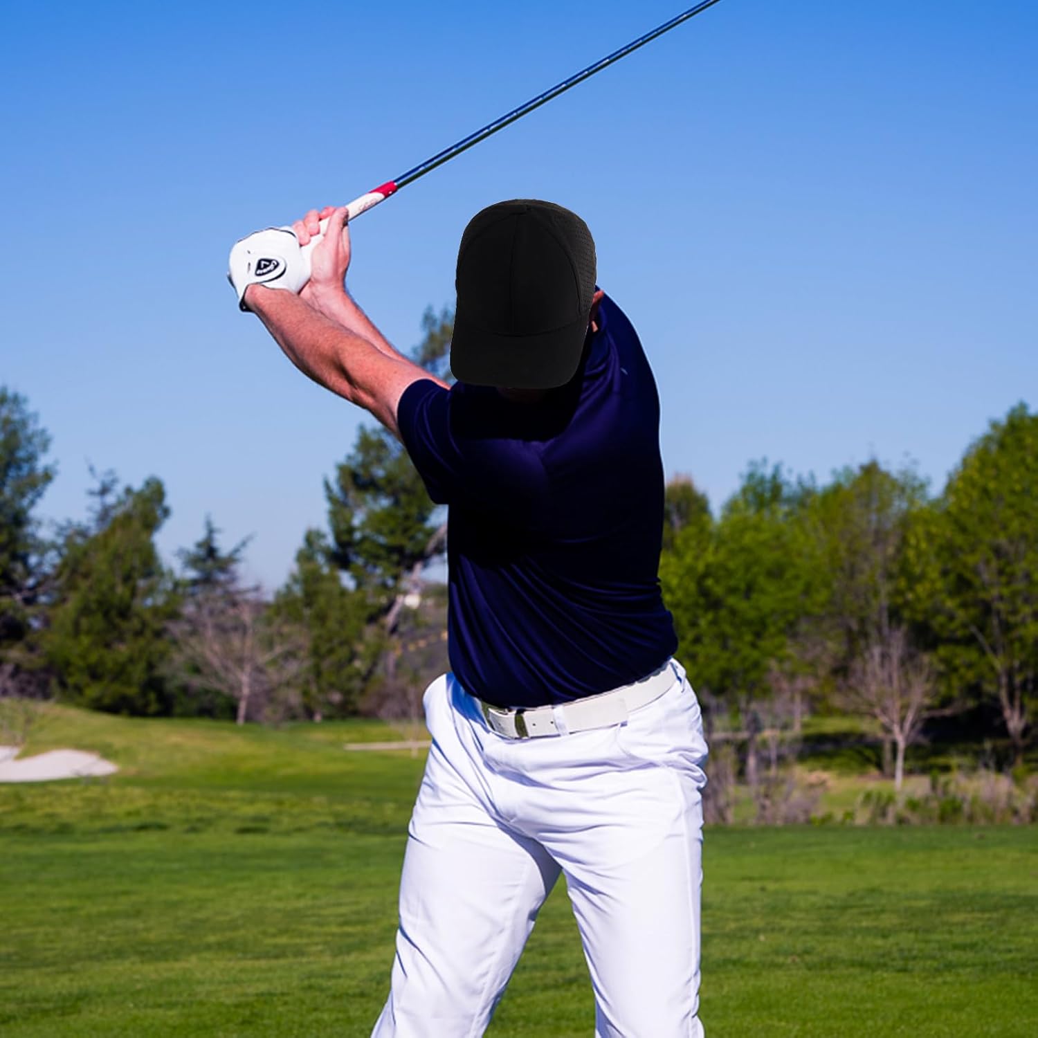 Quick Dry Baseball Cap Curved Brim Snapback Hat Laser Cut Mesh Ball Cap Golf Ball Cap for Men Women - Image 6